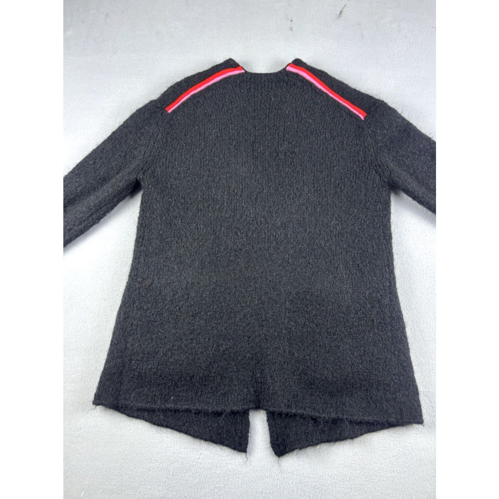 Zadig & Voltaire Zadig & Voltaire Cardigan Women’s XS Black Open Front Sweater Wool Blend Knit V-Neck Logo Long Sleeve Casual Workwear Size XS / US 0-2 / IT 36-38 - 5 Thumbnail