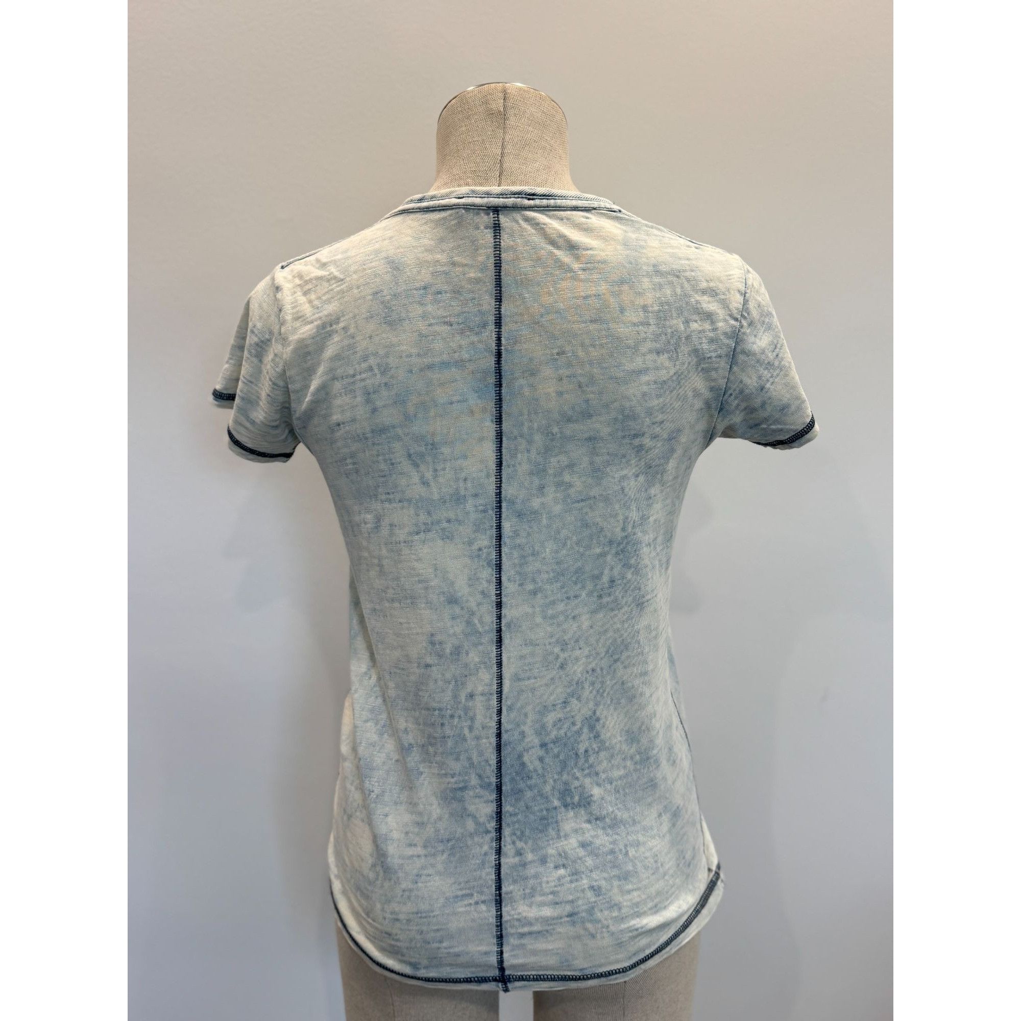Rag & Bone Rag & Bone Tee in Acid Washed Denim Size XS Size XS / US 0-2 / IT 36-38 - 3 Thumbnail