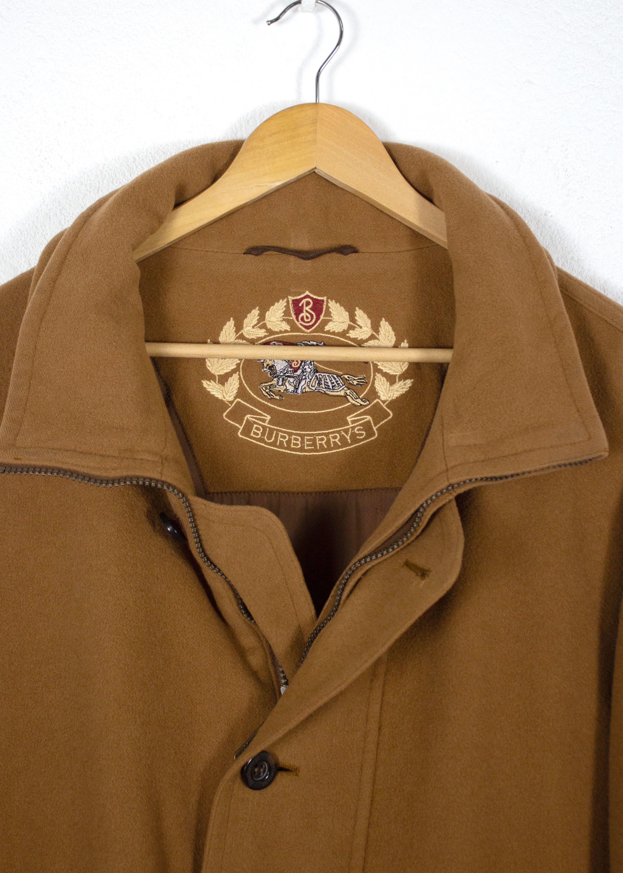 Burberry Vintage Burberry Beige Wool Trench Coat 90s Preppy Size US XL / EU 56 / 4 - 3 Thumbnail
