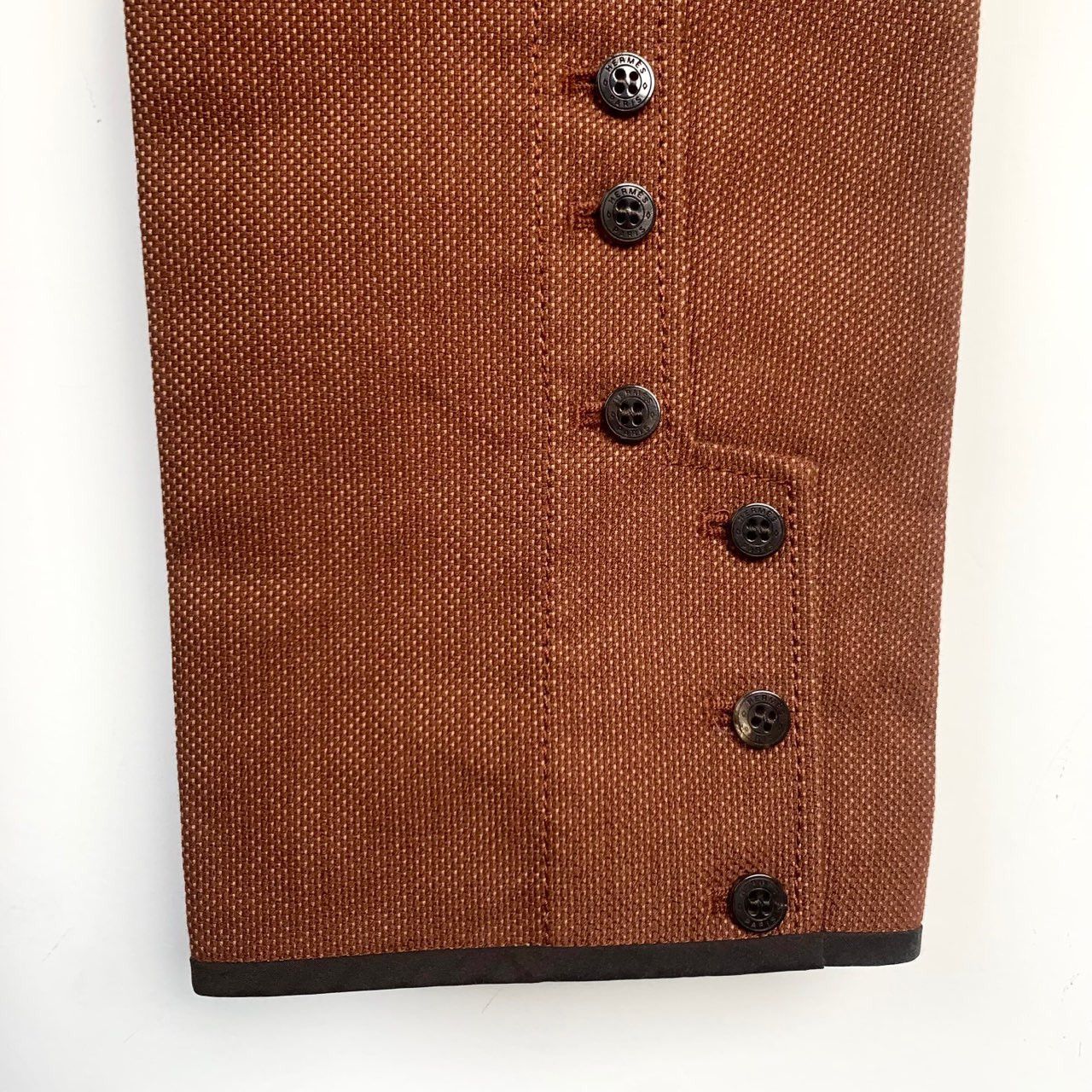 Hermes Hermès Rust Orange Mid-Rise Casual Trousers (Size 34) Size US 34 / EU 50 - 4 Thumbnail