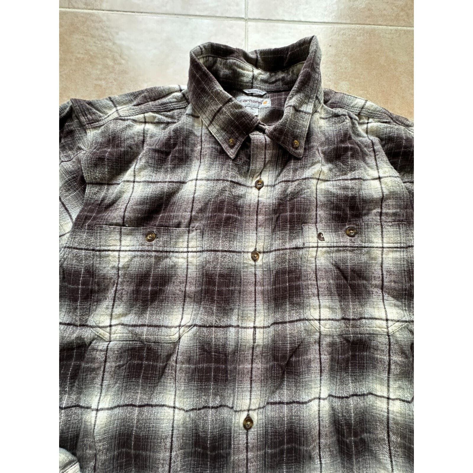 Carhartt Carhartt Relaxed Fit Plaid Flannel Shirt men size XL Cotton Size US XL / EU 56 / 4 - 3 Thumbnail