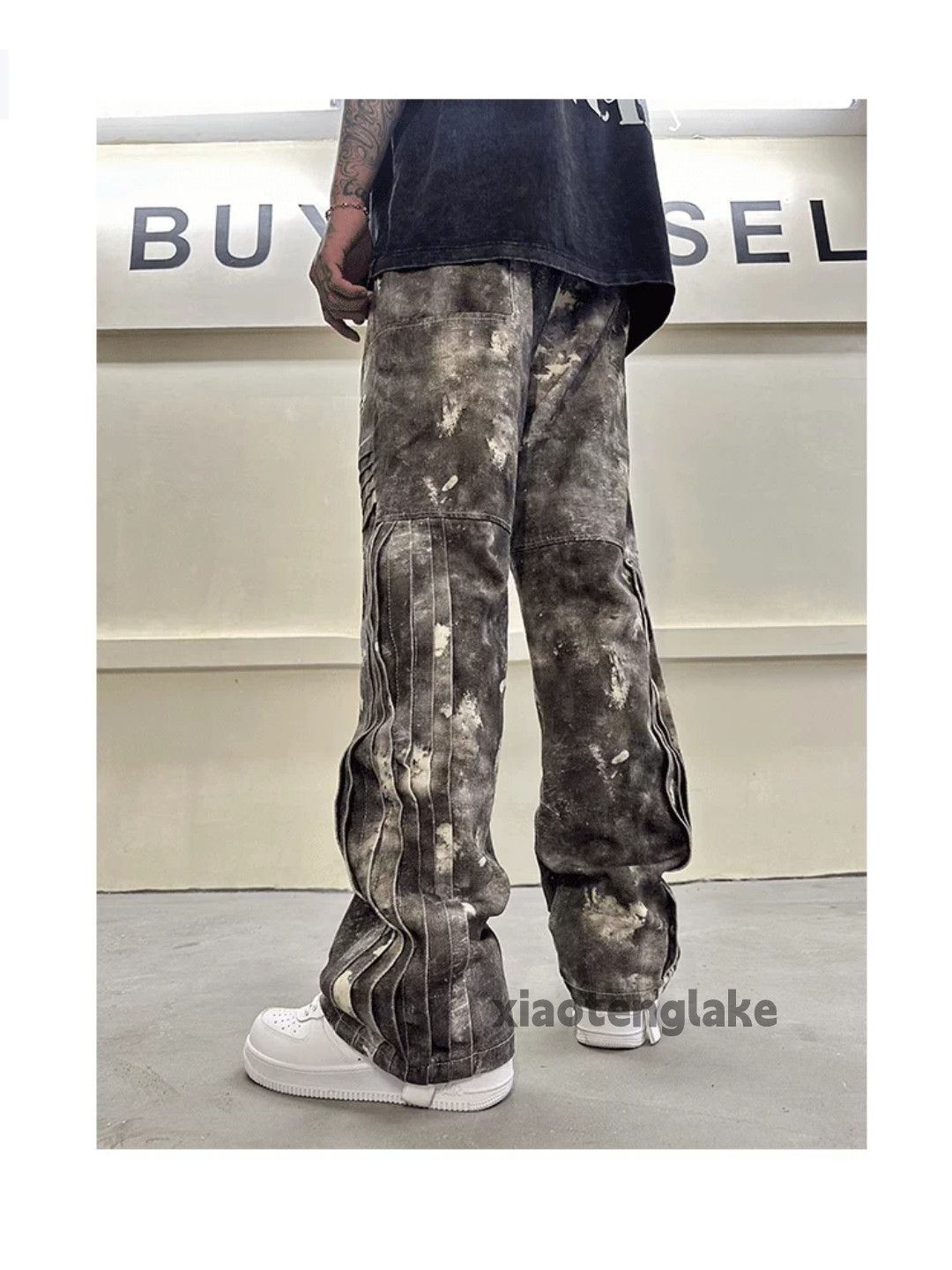 Jean ltx vintage utility camo cargo loose baggy hiphop jeans Size US 34 / EU 50 - 4 Thumbnail