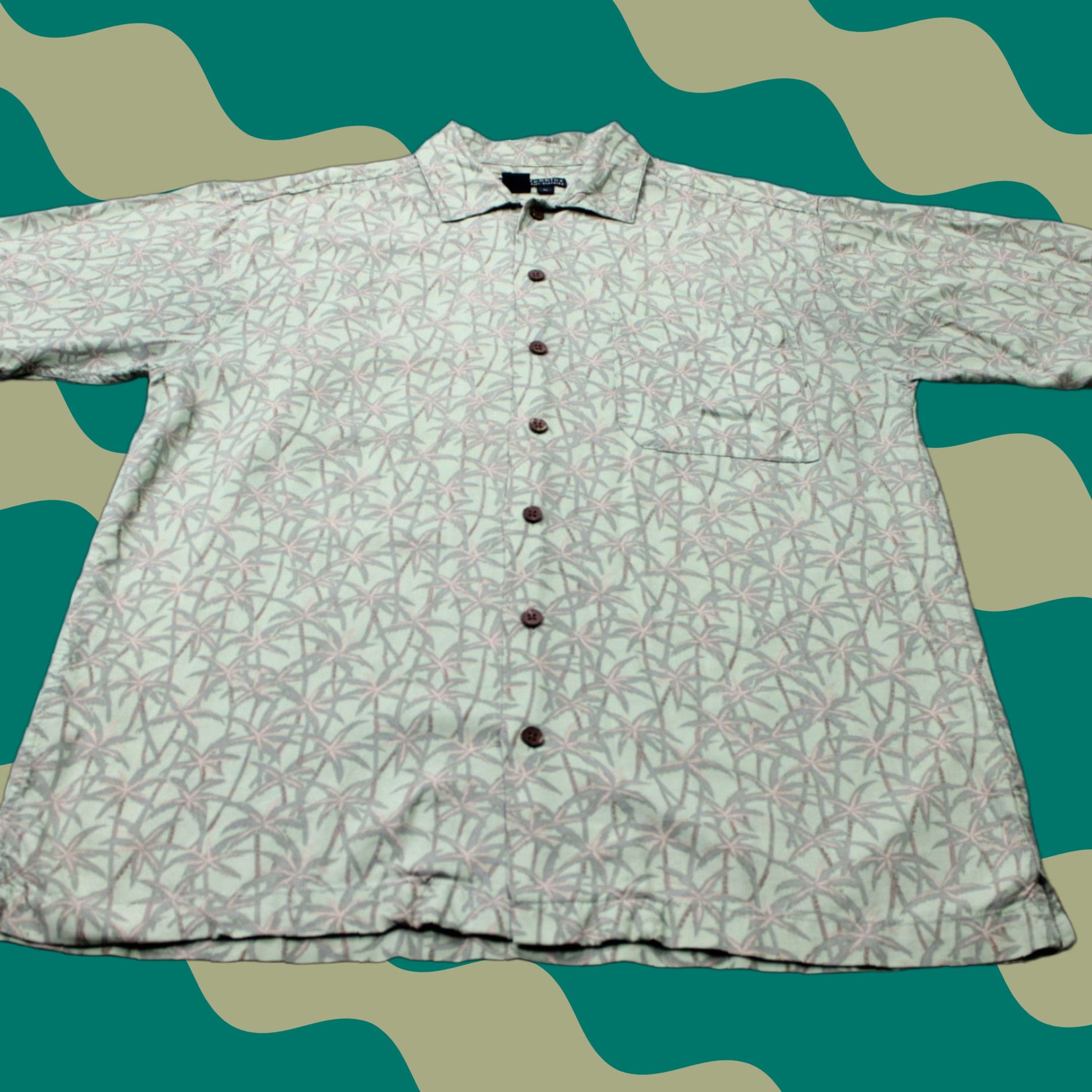 Royal Robbins Royal Robbins Shirt Mens Medium Green Floral 100% Rayon Short Sleeve Button Up Size US M / EU 48-50 / 2 - 1 Thumbnail