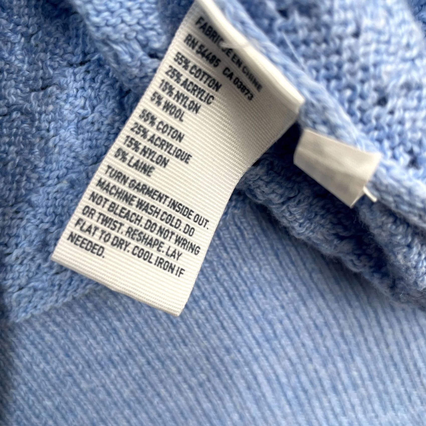 American Eagle Outfitters VINTAGE American Eagle Outfitters Sweater Womens Small Blue Wool Blend Basket Weave Knit Size S / US 4 / IT 40 - 4 Thumbnail