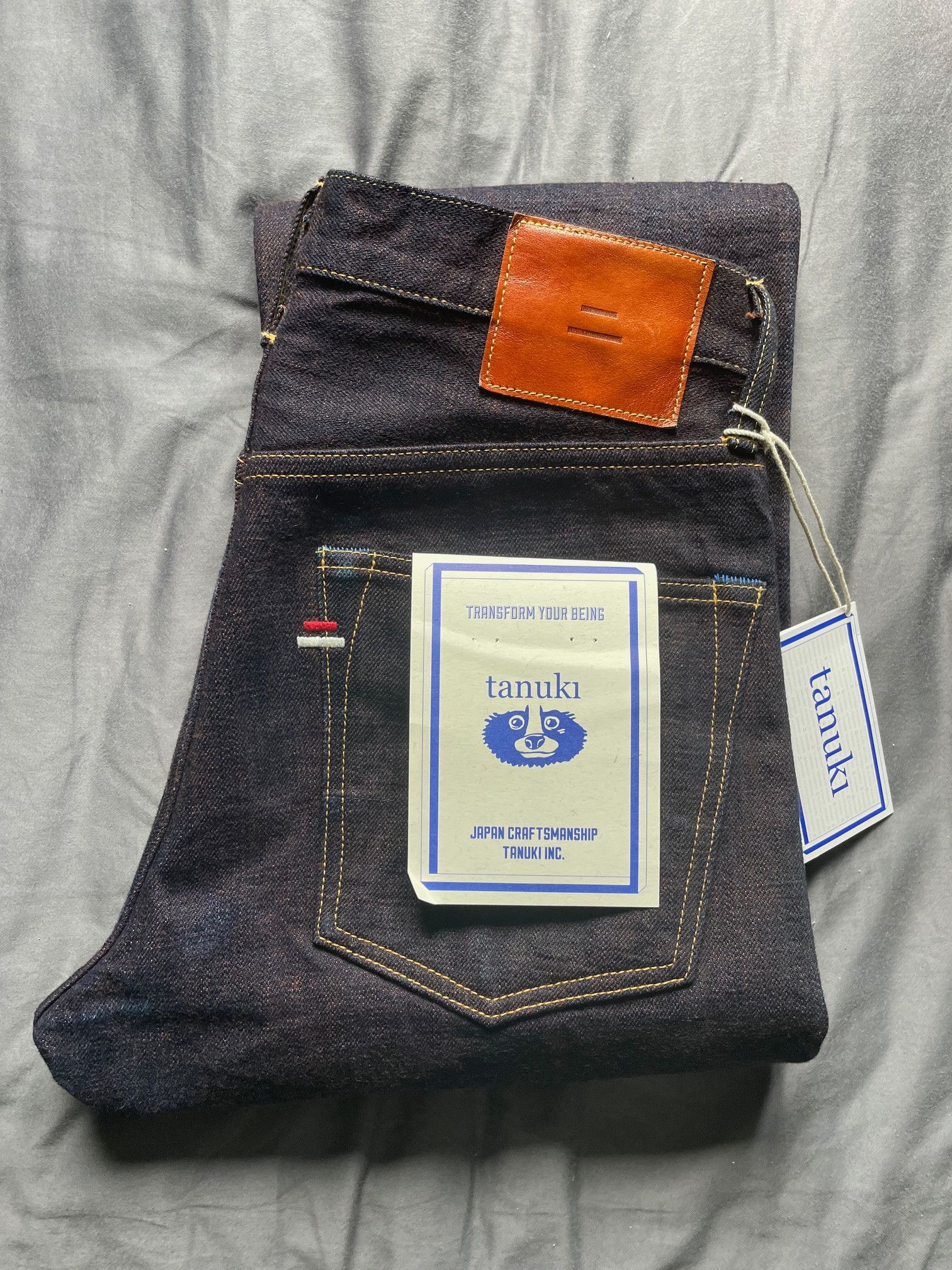 image of Tanuki Kakishibu (Regular Straight Fit) in Indigo, Men's (Size 30)