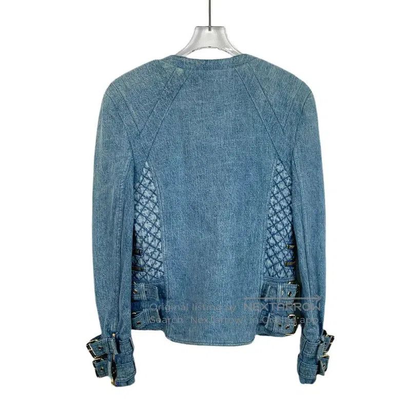 Balmain Balmain Blue Cotton Women's Jacket . Size XS / US 0-2 / IT 36-38 - 2 Thumbnail