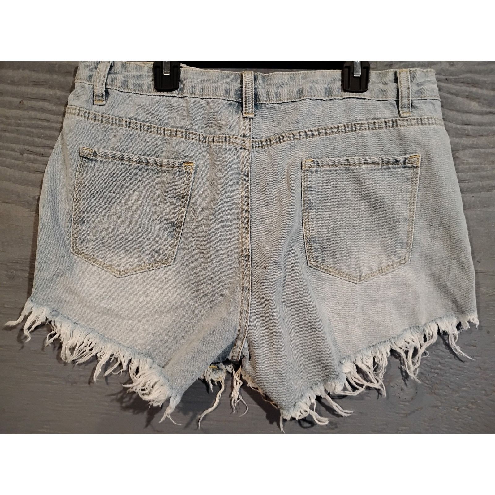 Shein Shein (12) Cut-Off Rugged Blue Denim Rugged Shorts Size 34" / US 12 / IT 48 - 6 Thumbnail