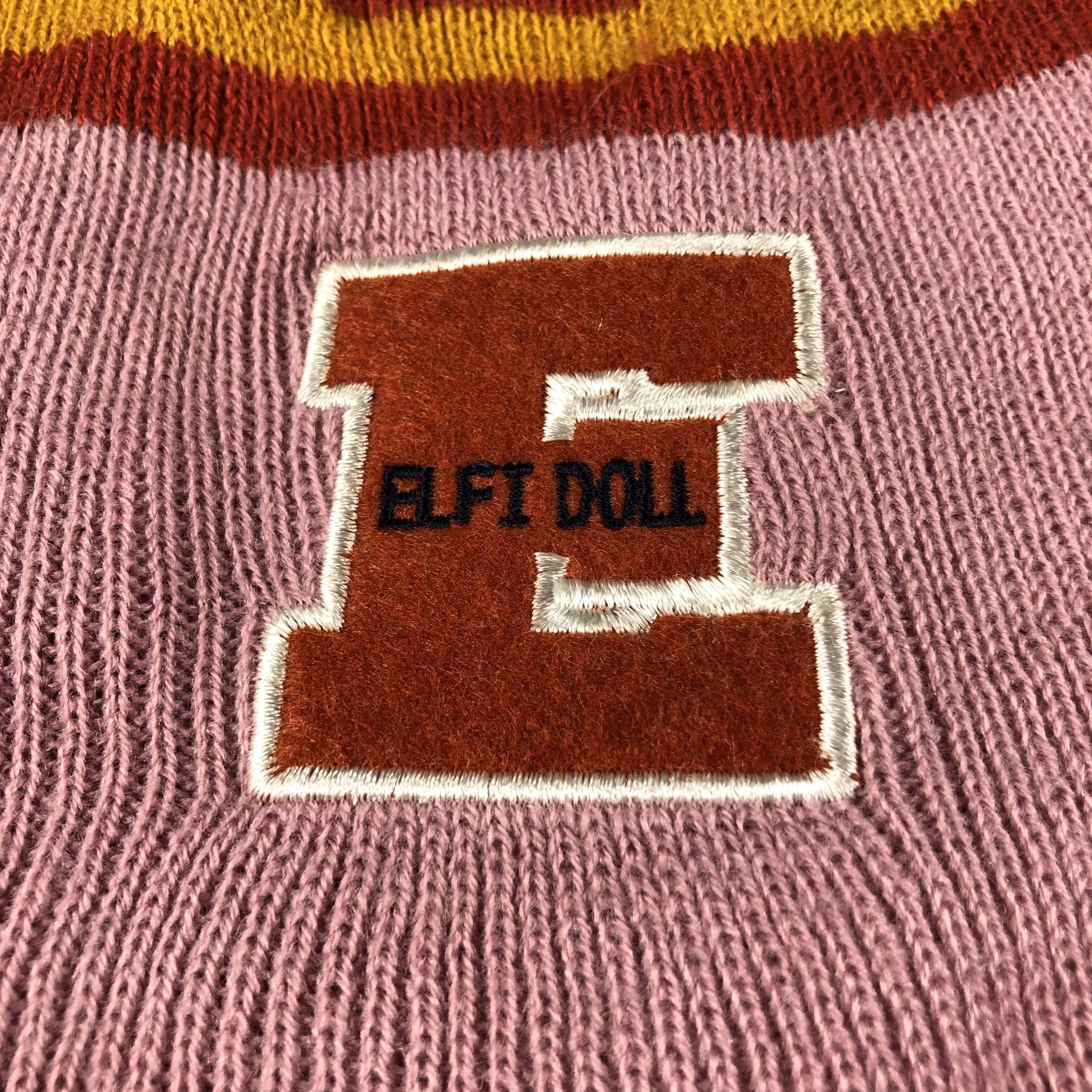 Vintage Elfi Doll Striped Beanie Snowcap Snow Hat B860 Size ONE SIZE - 4 Thumbnail