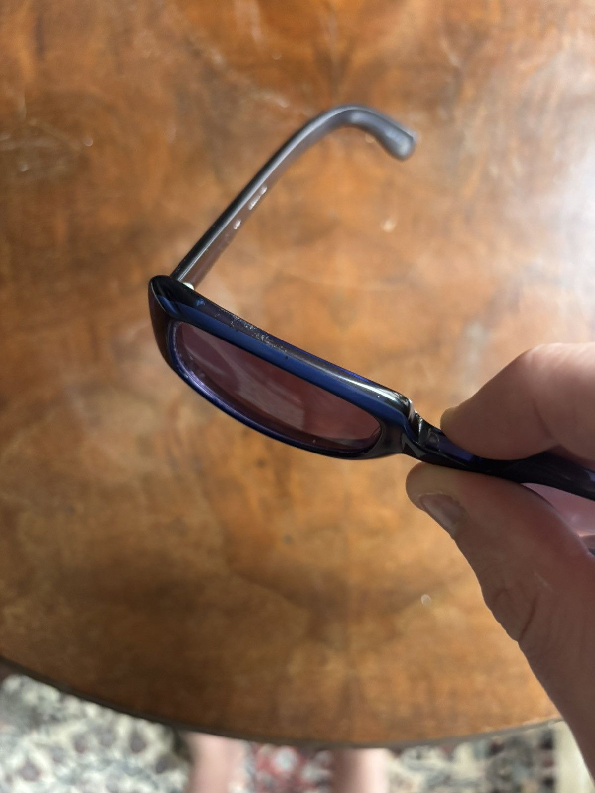 Matsuda 14603 Vintage Square Purple Lens Sunglasses (Blue) Size ONE SIZE - 8 Thumbnail
