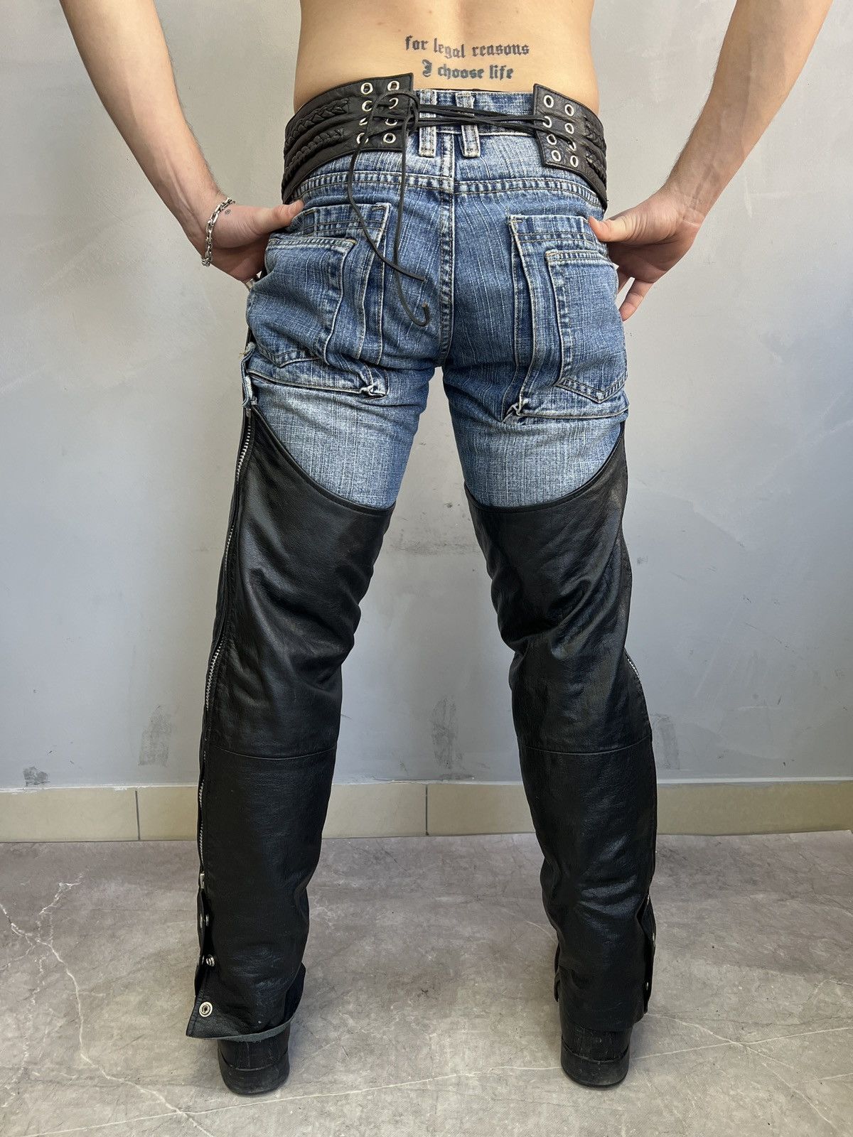 Harley Davidson Leather Moto Harley Davidson y2k Comme des garçons style Size US 32 / EU 48 - 3 Thumbnail