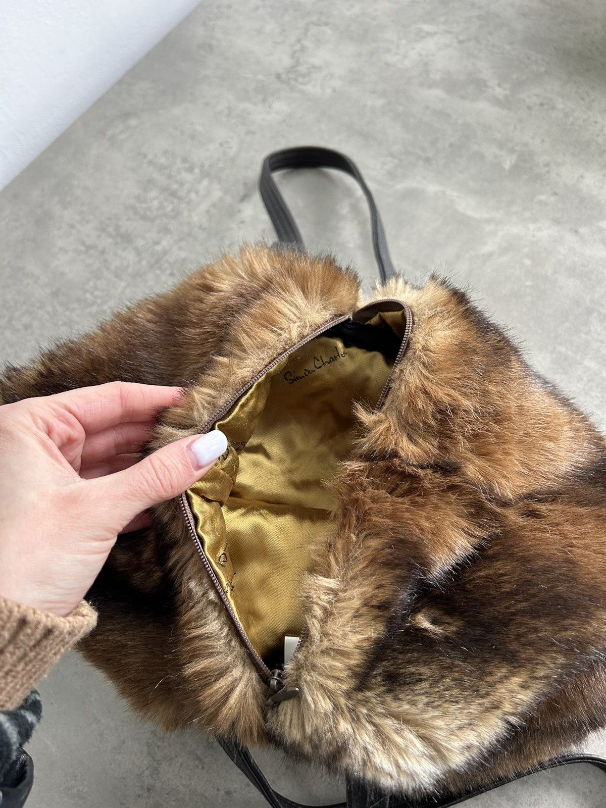 Vintage Vintage fur faux Y2K bag Size ONE SIZE - 4 Thumbnail