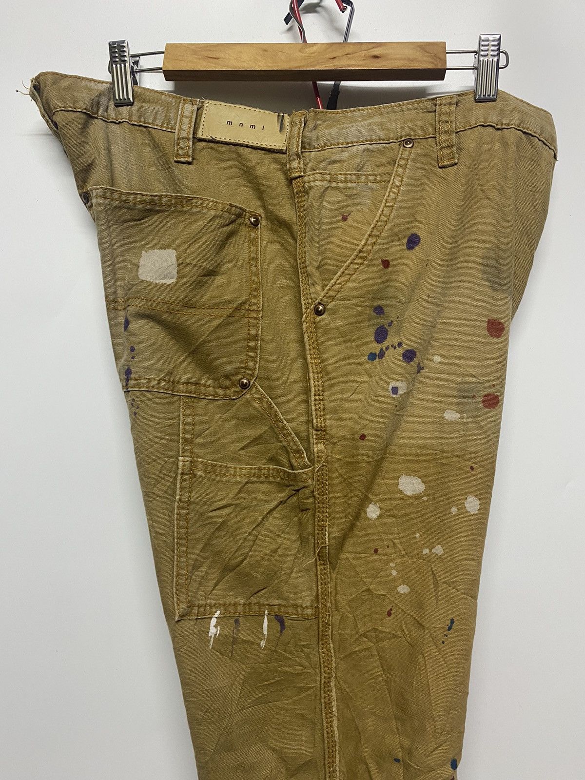 Japanese Brand × MNML MNML Japanese Brand Distressed Carpenter Bootcut Pants Size US 36 / EU 52 - 15 Thumbnail