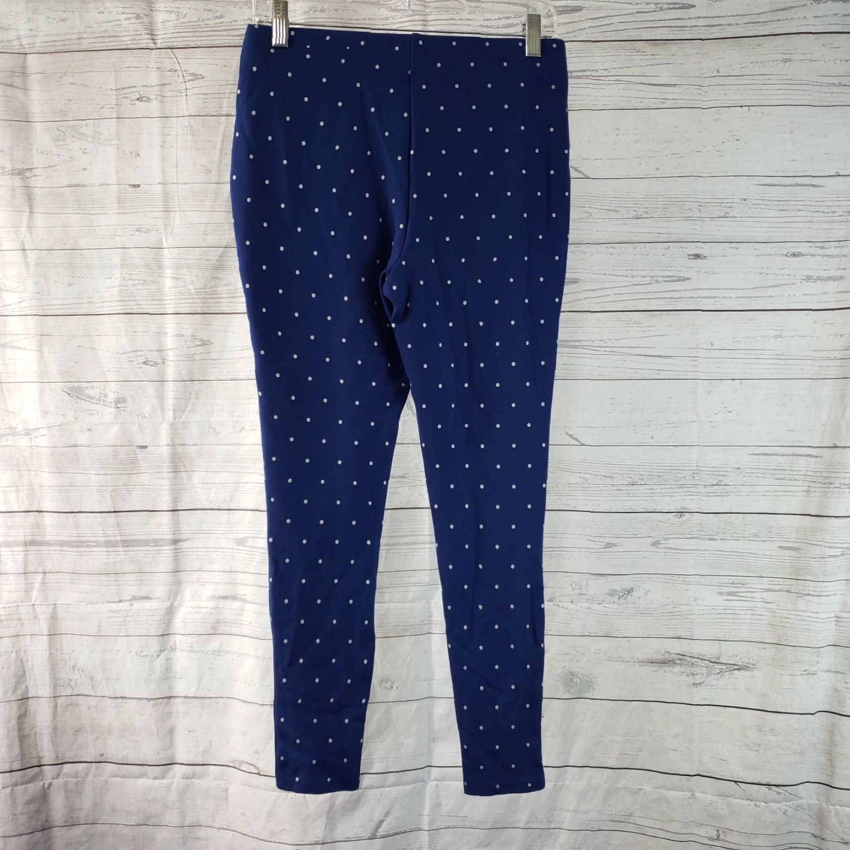 Vintage Chico's Womens Leggings Sz S Blue White Polka Dot Mid Rise Rayon Blend Pants Size 28" / US 6 / IT 42 - 3 Thumbnail