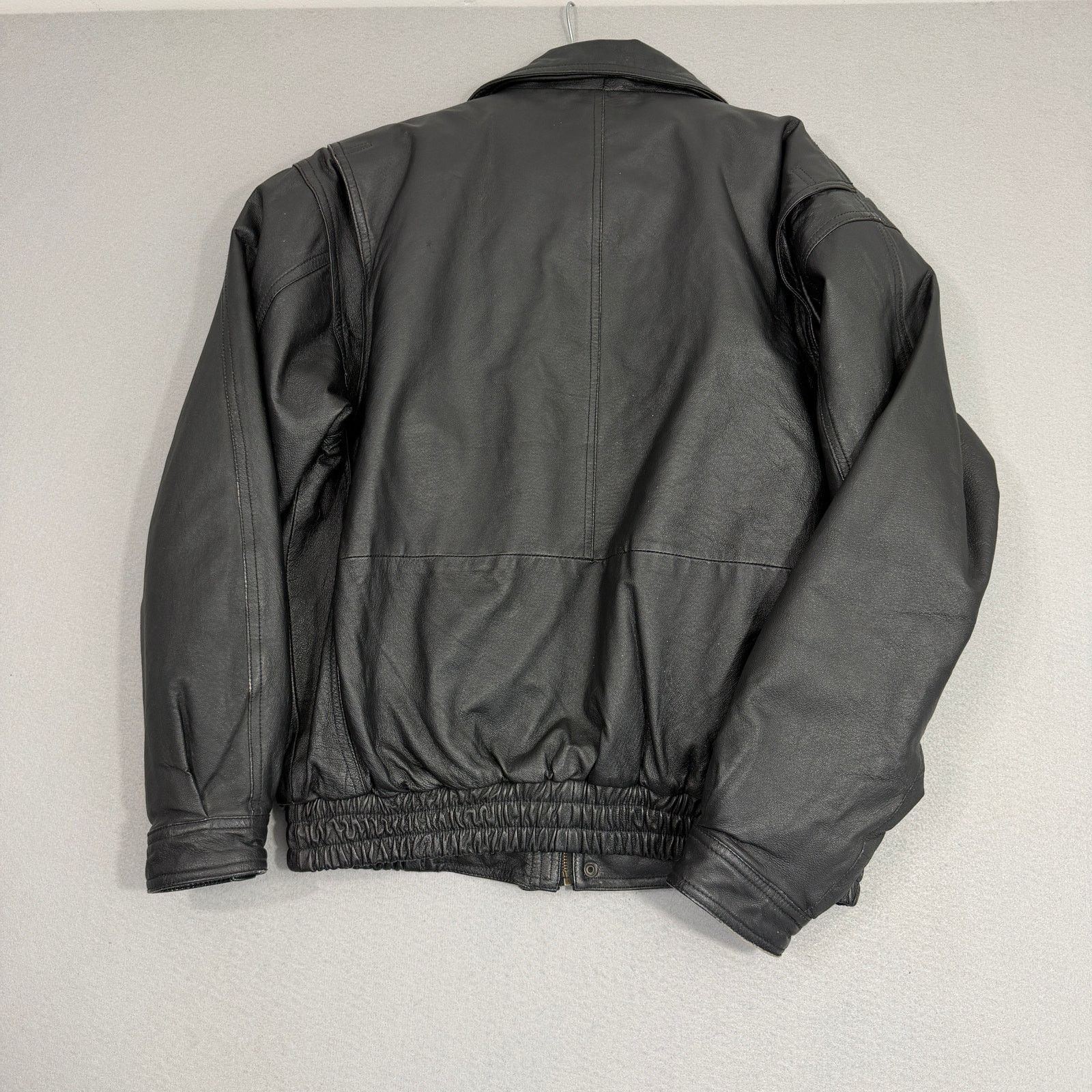 Vintage Vintage Hind Leather Bomber Jacket Men's Large Black 90s Size US L / EU 52-54 / 3 - 7 Thumbnail