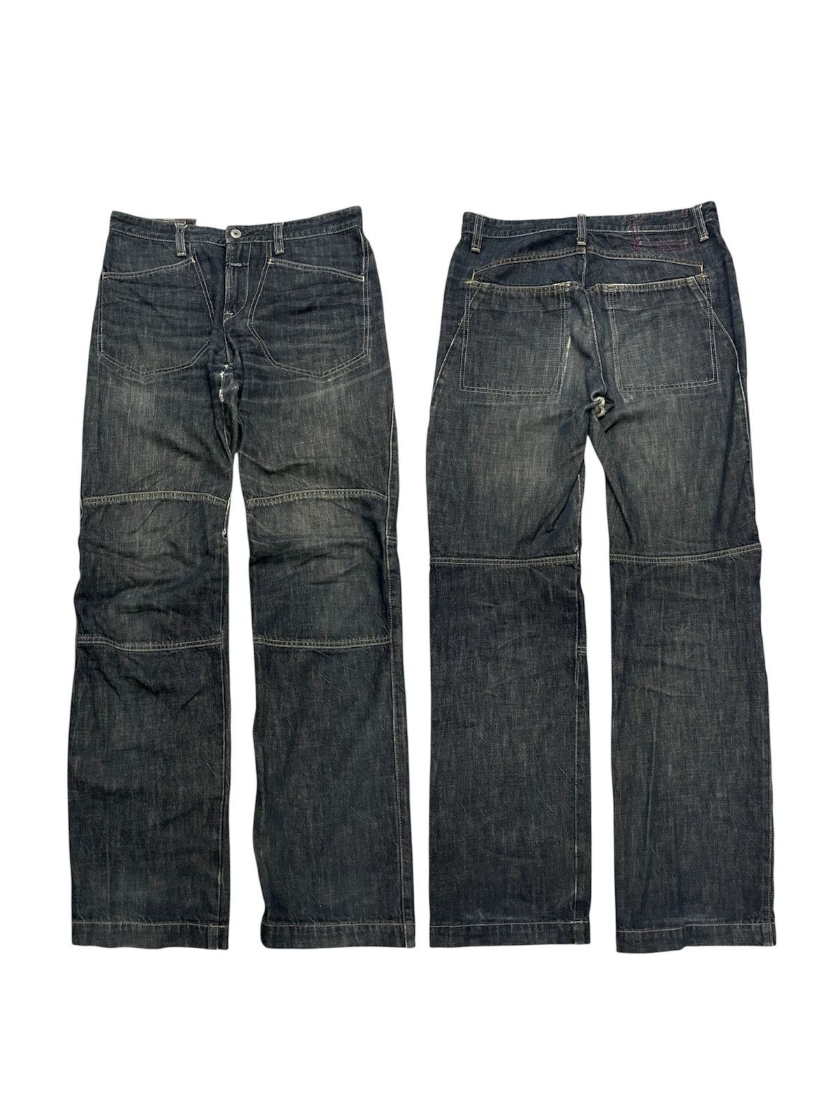 Marithe + Francois Girbaud 2000s MARITHE FRANCOIS GIRBAUD CURVED SIDEBONE JEANS RARE Size US 31 - 1 Thumbnail