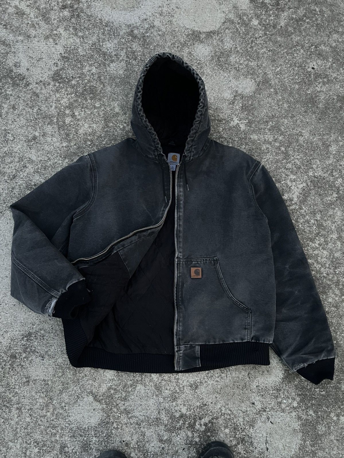 Vintage Carhartt J130 Black Sandstone Duck Active Jacket