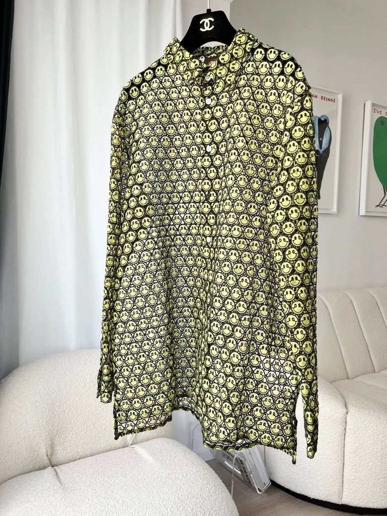 Loewe LOEWE Silver green openwork smiling shirt jacket Size M / US 6-8 / IT 42-44 - 1 Thumbnail