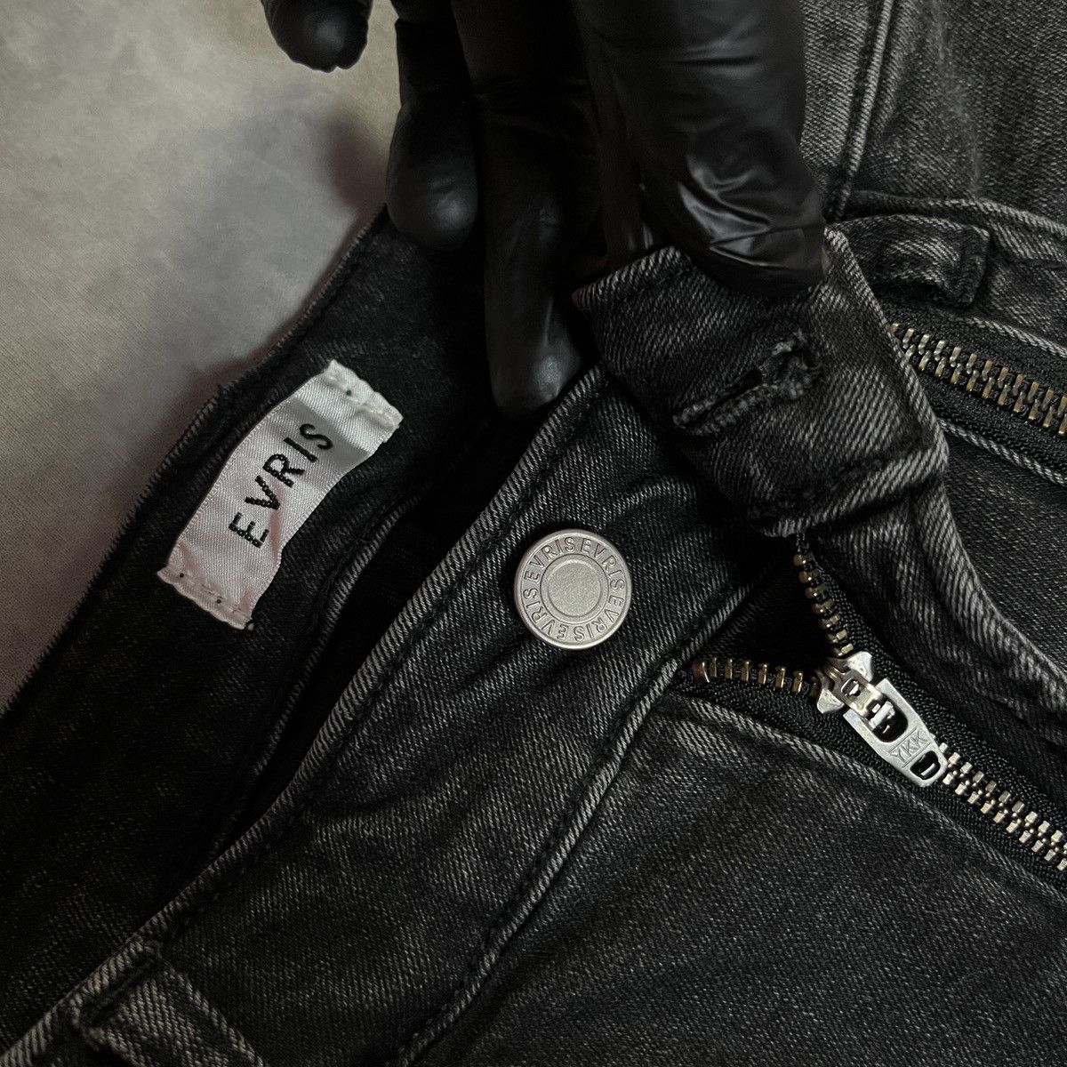 Japanese Brand 2000’s Evris - Zip Panel Flared Jeans Gothic y2k Lgb Grunge Size 24" / US 00 / IT 34 - 6 Thumbnail