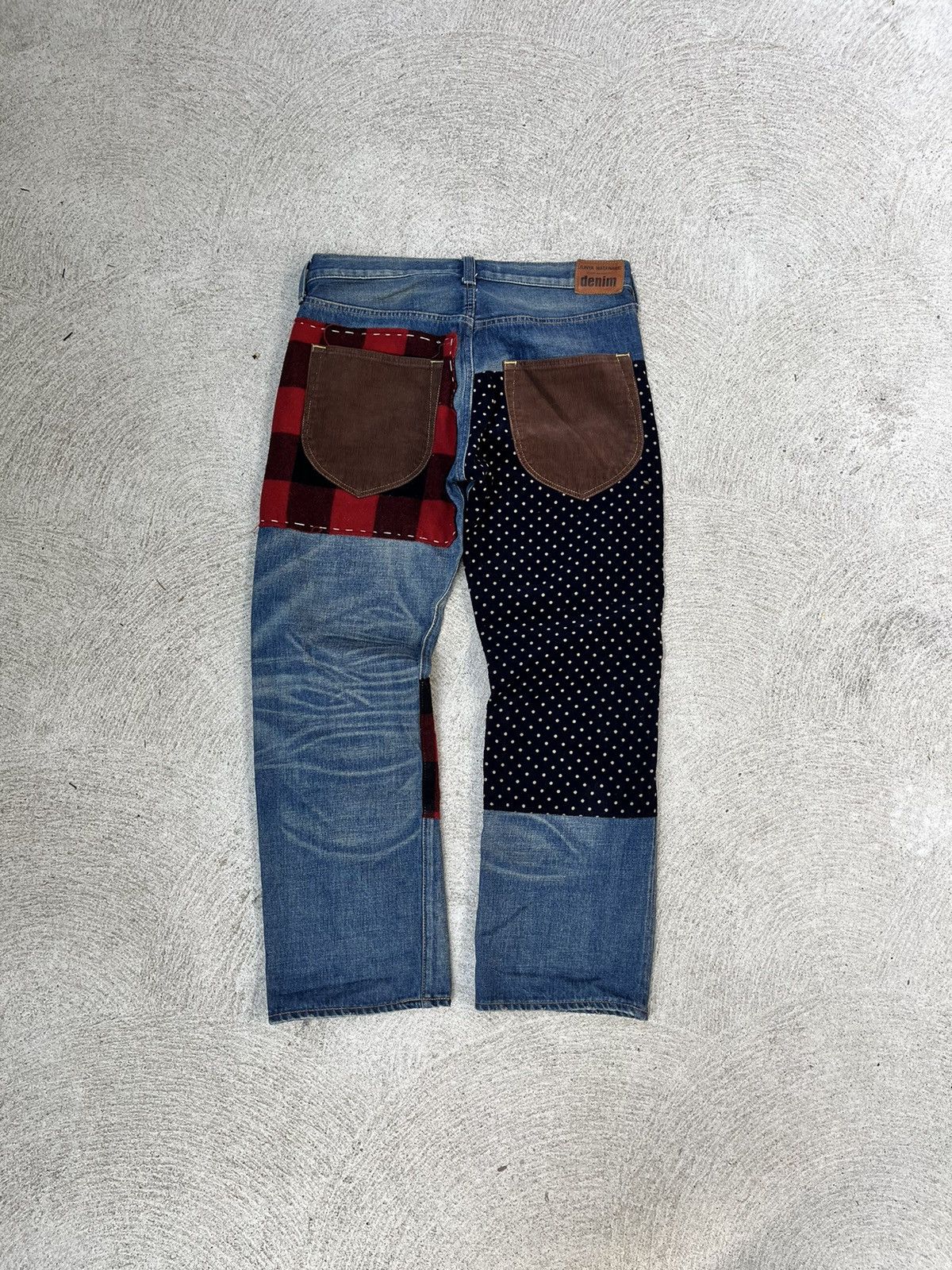 Comme des Garcons × Junya Watanabe AD FW 2013 Patchwork Denim Size US 34 / EU 50 - 2 Thumbnail