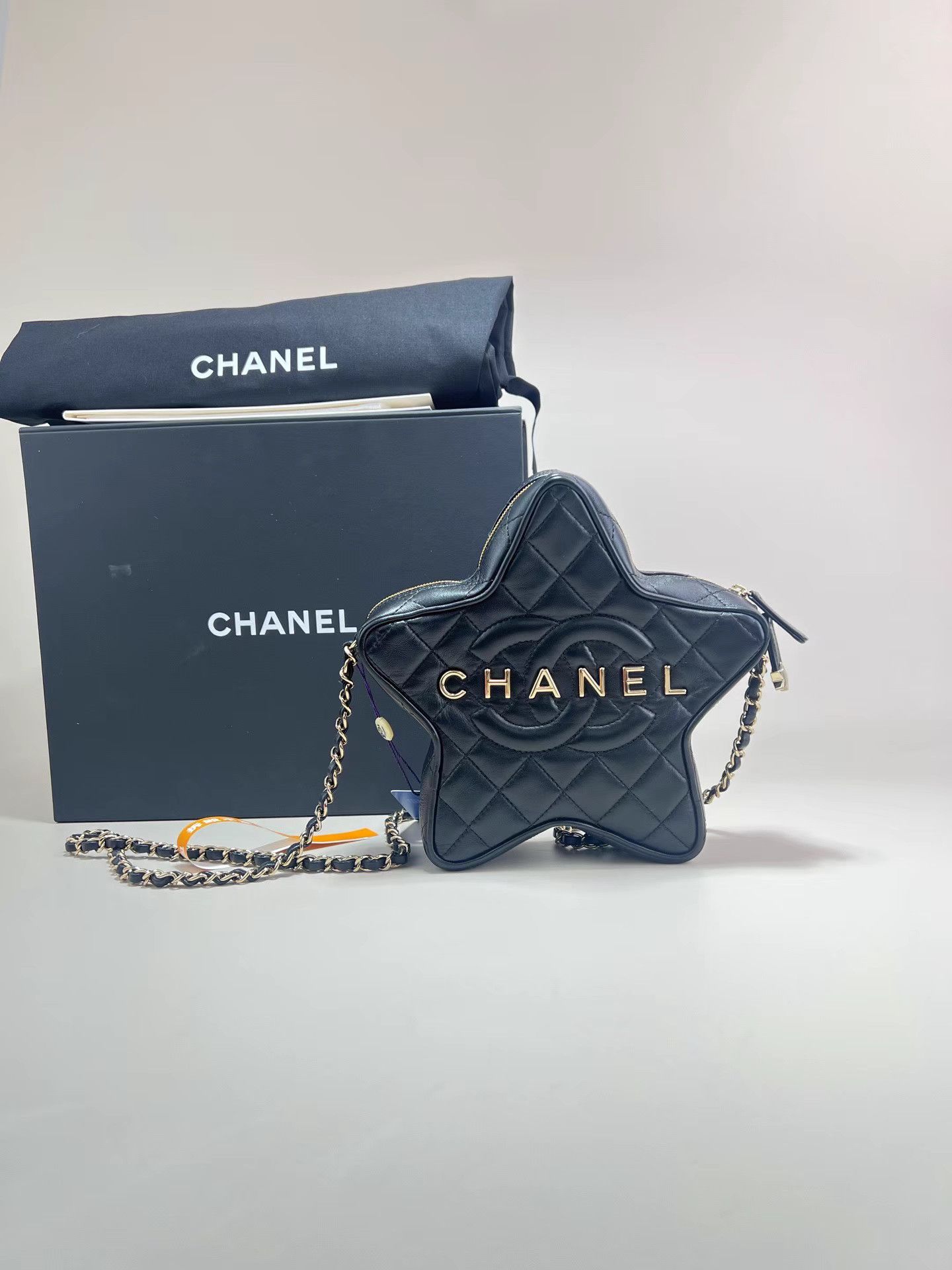 Chanel CHANEL Black Lambskin Star Bag Size ONE SIZE - 1 Thumbnail
