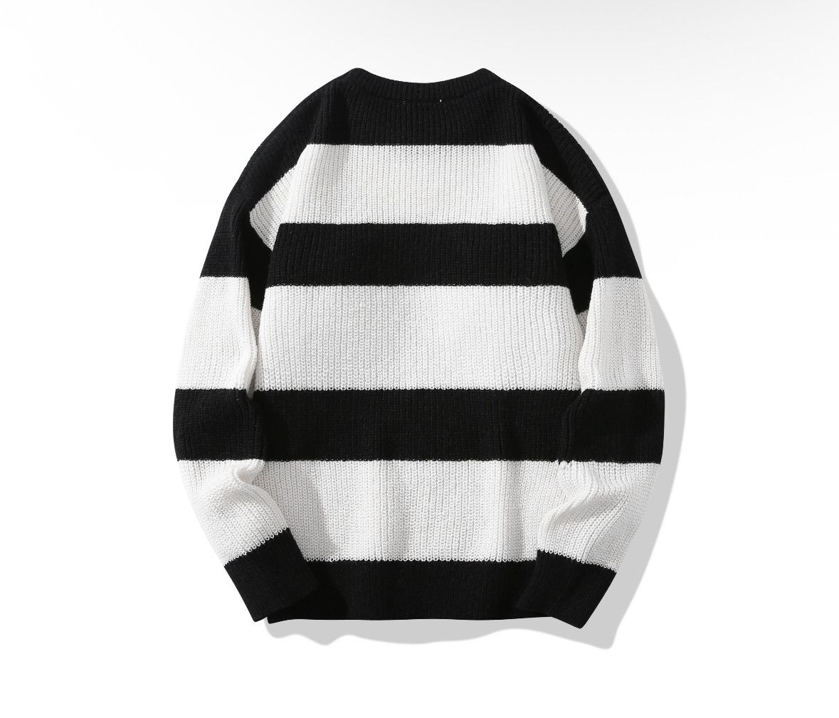 Japanese Brand Versatile Striped Sweater Jacquard Knitted Sweatshirt Size US M / EU 48-50 / 2 - 2 Thumbnail