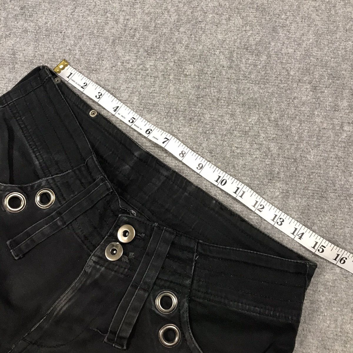 Japanese Brand 🔥SEMANTICDESIGN CARGO ZIPPER DESIGN BLACK FADED DENIM PANTS Size US 30 / EU 46 - 21 Thumbnail