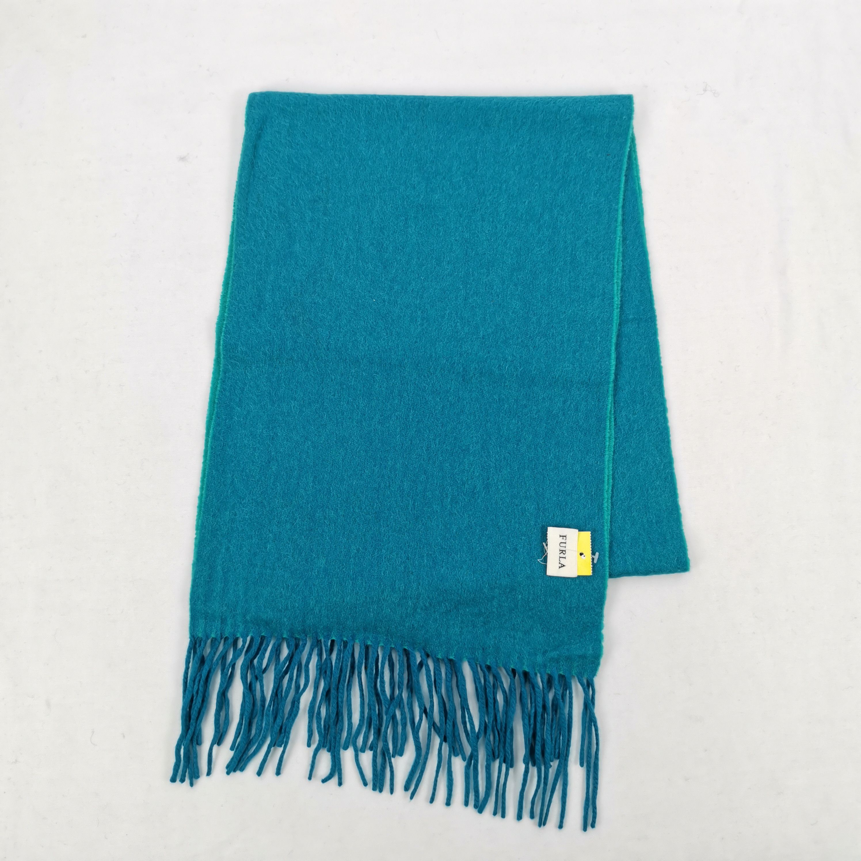 Japanese Brand Vintage FURLA Wool Scarf Muffler Fringe Scarves Size ONE SIZE - 3 Thumbnail