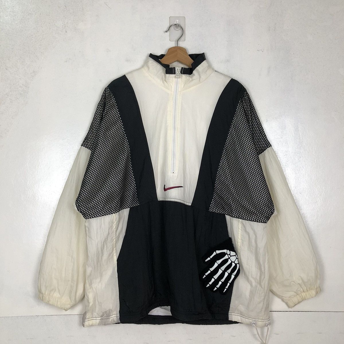 Nike 🔥90’s VINTAGE NIKE CENTRE BIG SWOOSH COACH JACKET MADE USA Size US XL / EU 56 / 4 - 1 Thumbnail