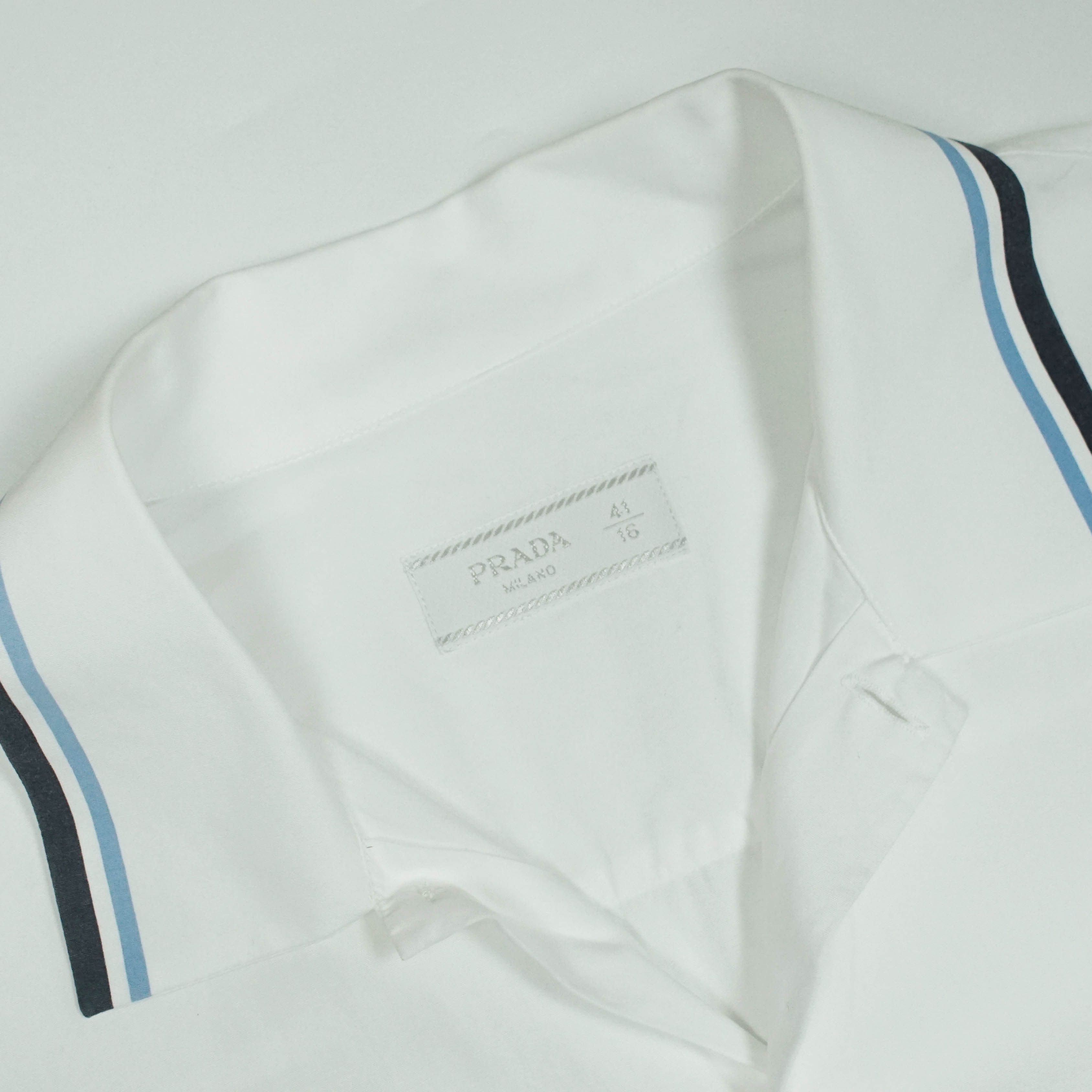 Prada *NoTariff Prada Striped Collar Shirt Size US M / EU 48-50 / 2 - 4 Thumbnail