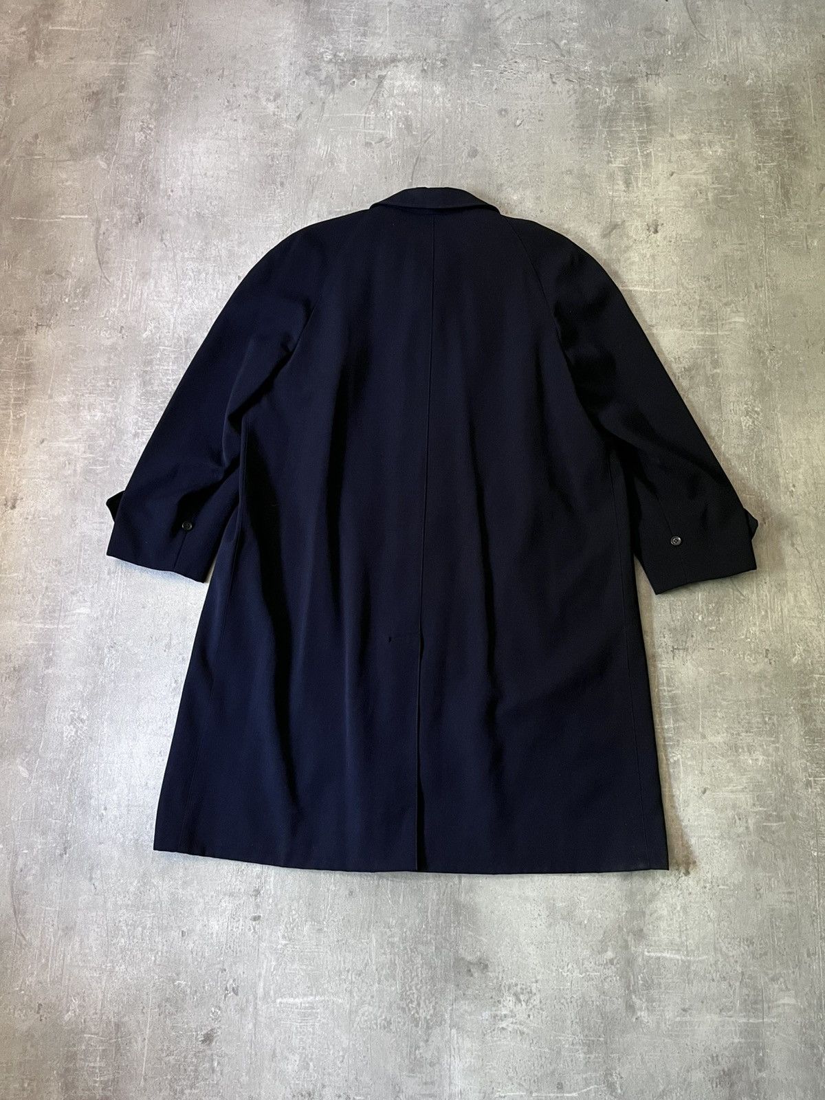 Burberry Burberrys Vintage Wool Long Coat Navy 90s Size US L / EU 52-54 / 3 - 6 Thumbnail