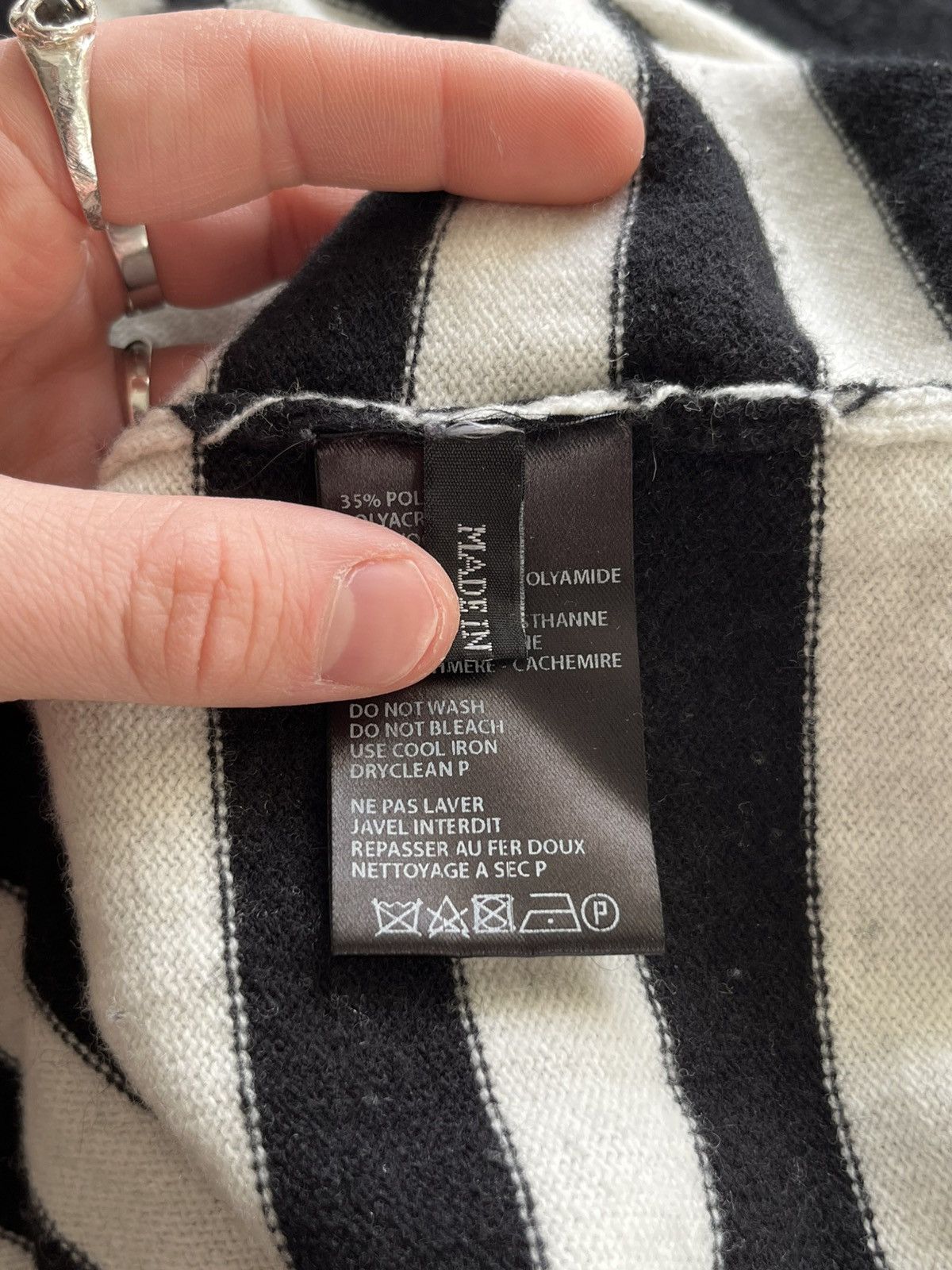 Haider Ackermann Haider Ackermann AW17 layered striped blend knit sweater Size US L / EU 52-54 / 3 - 11 Thumbnail