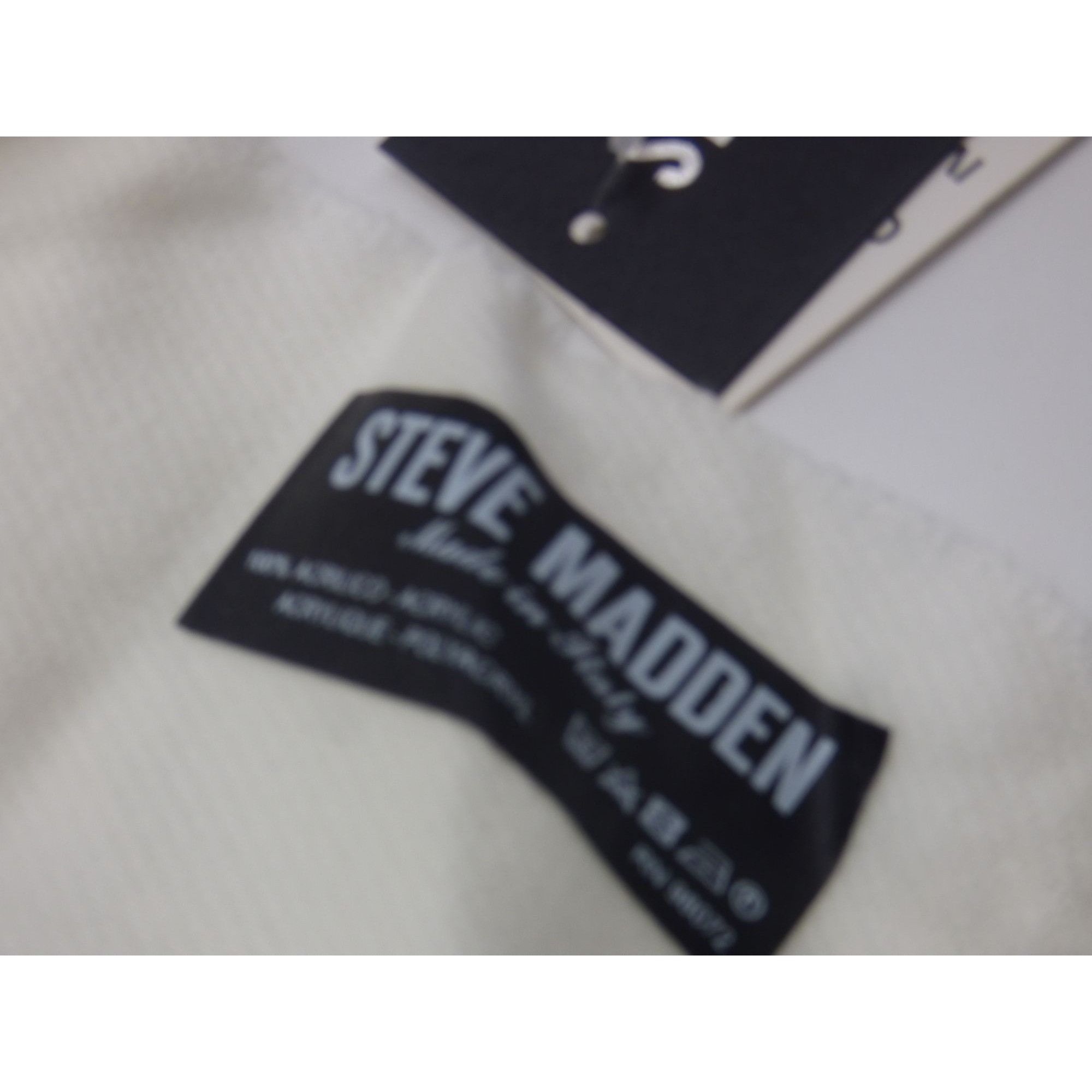 Steve Madden Steve Madden Mid Weight Solid Muffle Scarf, Ivory, OS-Made i Size ONE SIZE - 6 Thumbnail