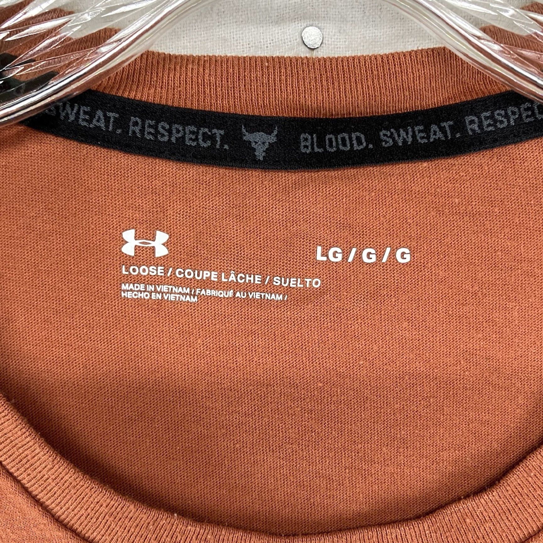 Under Armour Under Armour Men's Large T-Shirt Casual Graphic Print Rock Warrior All Seasons Loose Fit Orange Size US L / EU 52-54 / 3 - 6 Thumbnail