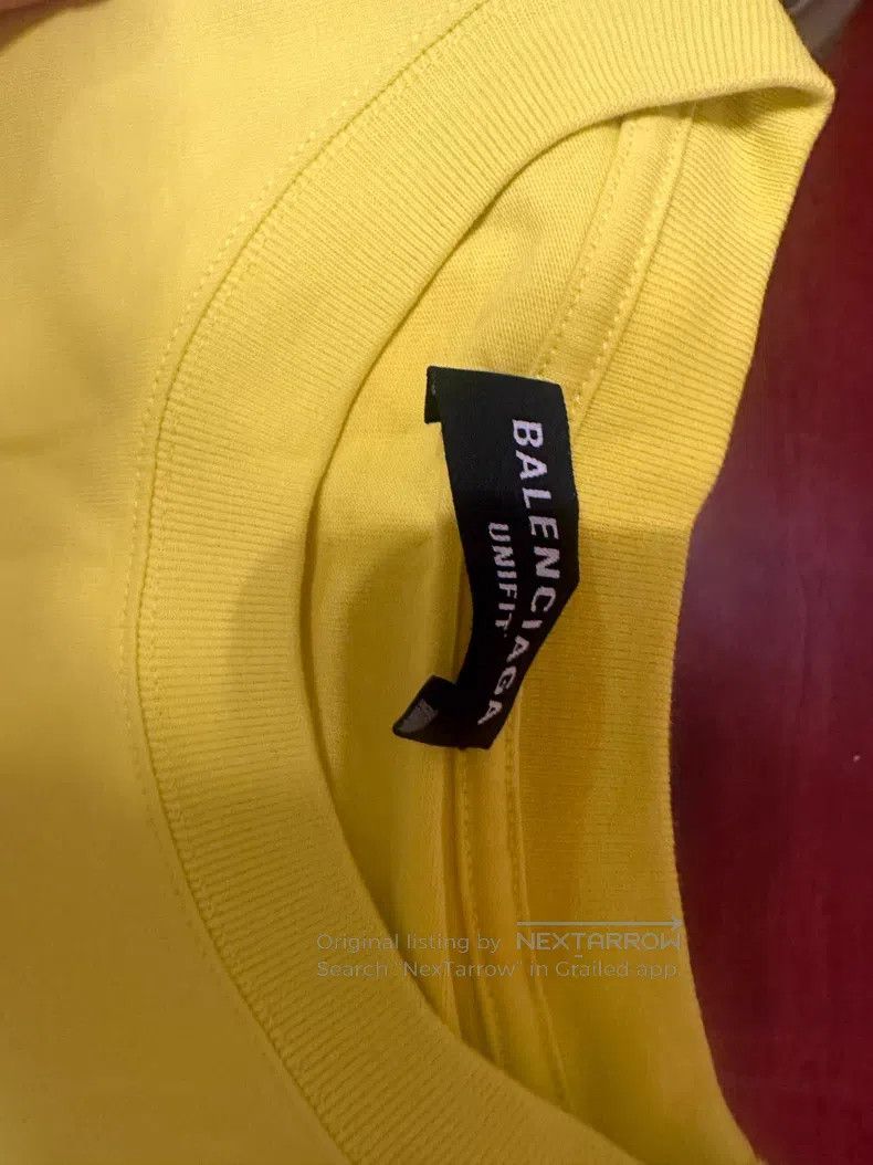 Balenciaga Balenciaga Yellow Eco-Friendly Short Sleeve T-Shirt Size US XXS / EU 40 - 3 Thumbnail