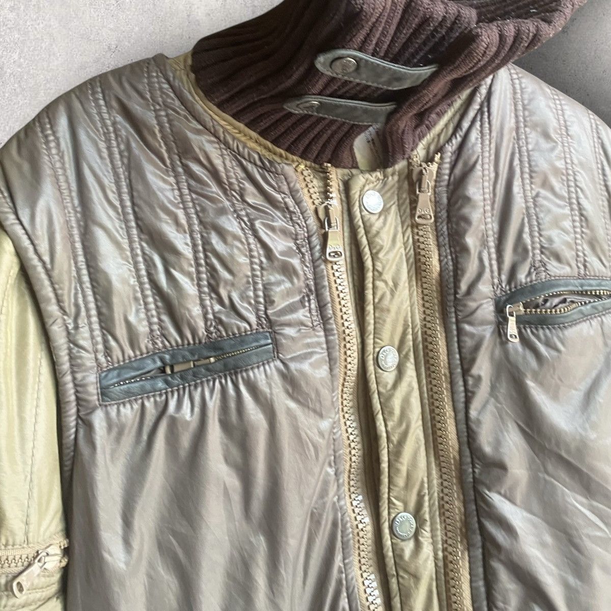 Dolce & Gabbana AW04 2 in 1 Modular High Neck Down Vest Jacket Size US M / EU 48-50 / 2 - 2 Thumbnail