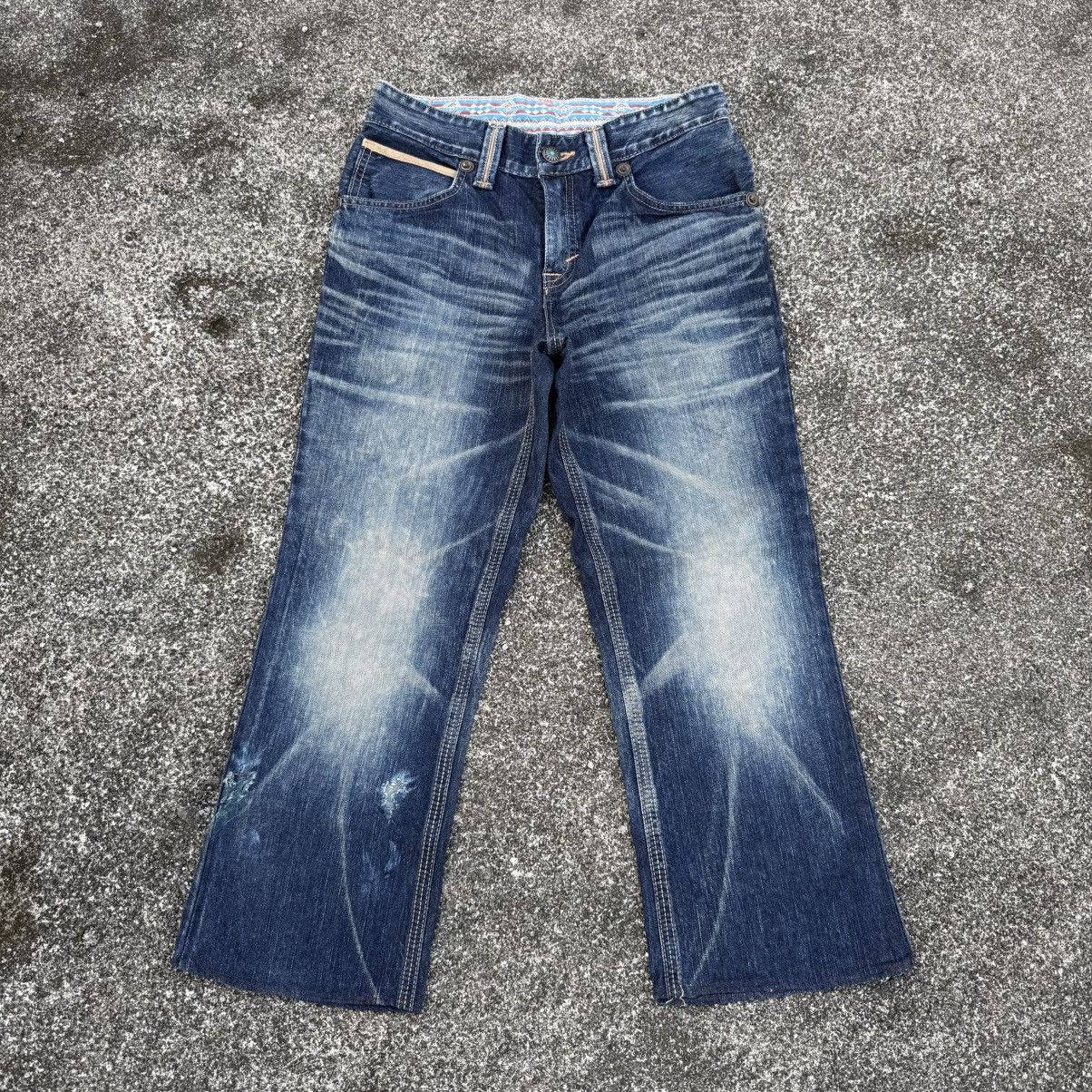 Edwin VINTAGE EDWIN FLARE DENIM FADED JEAN PANTS Size US 30 / EU 46 - 1 Thumbnail