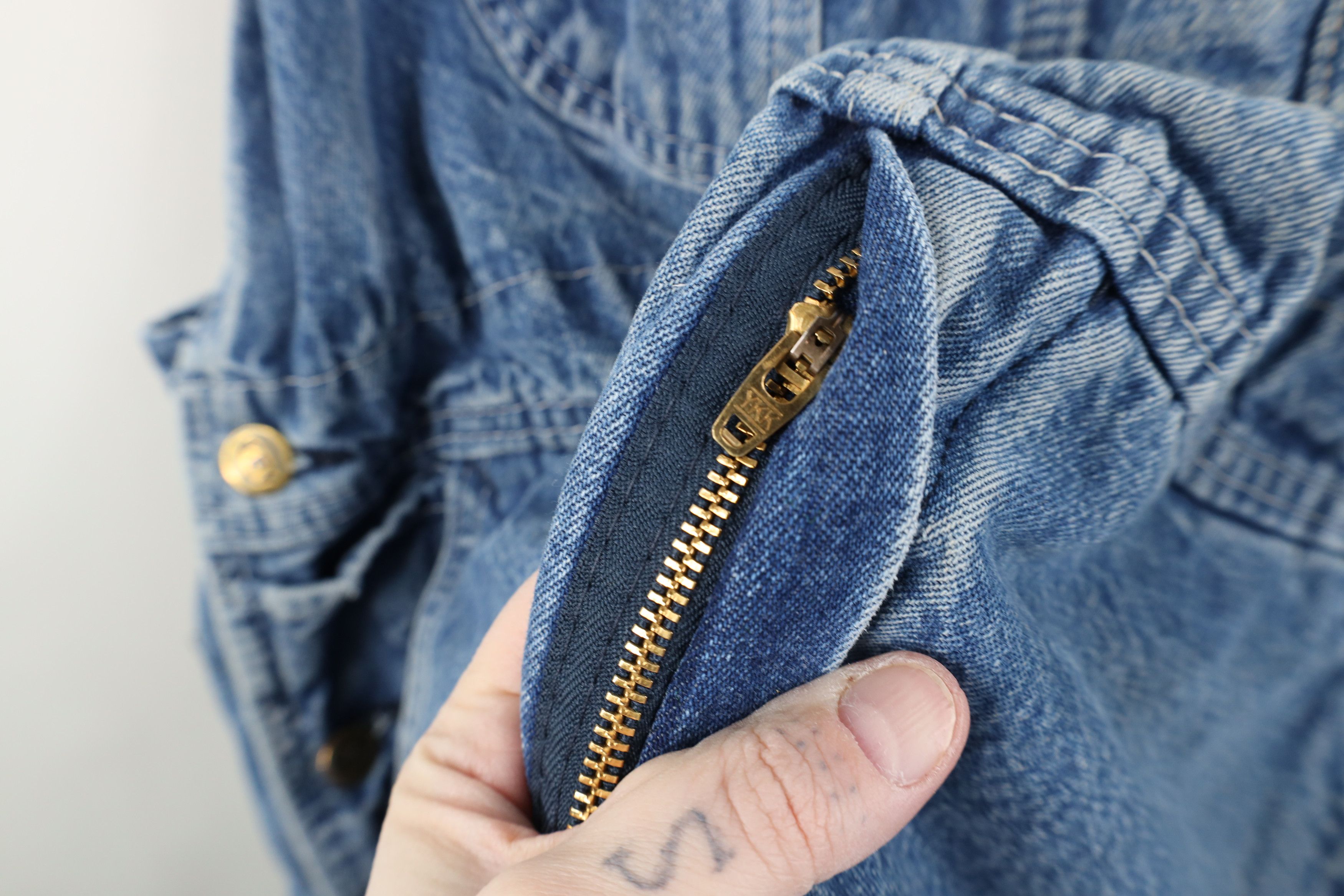 Vintage Vintage 90s Streetwear Thrashed Wide Leg Denim Overalls Size US 42 / EU 58 - 10 Thumbnail
