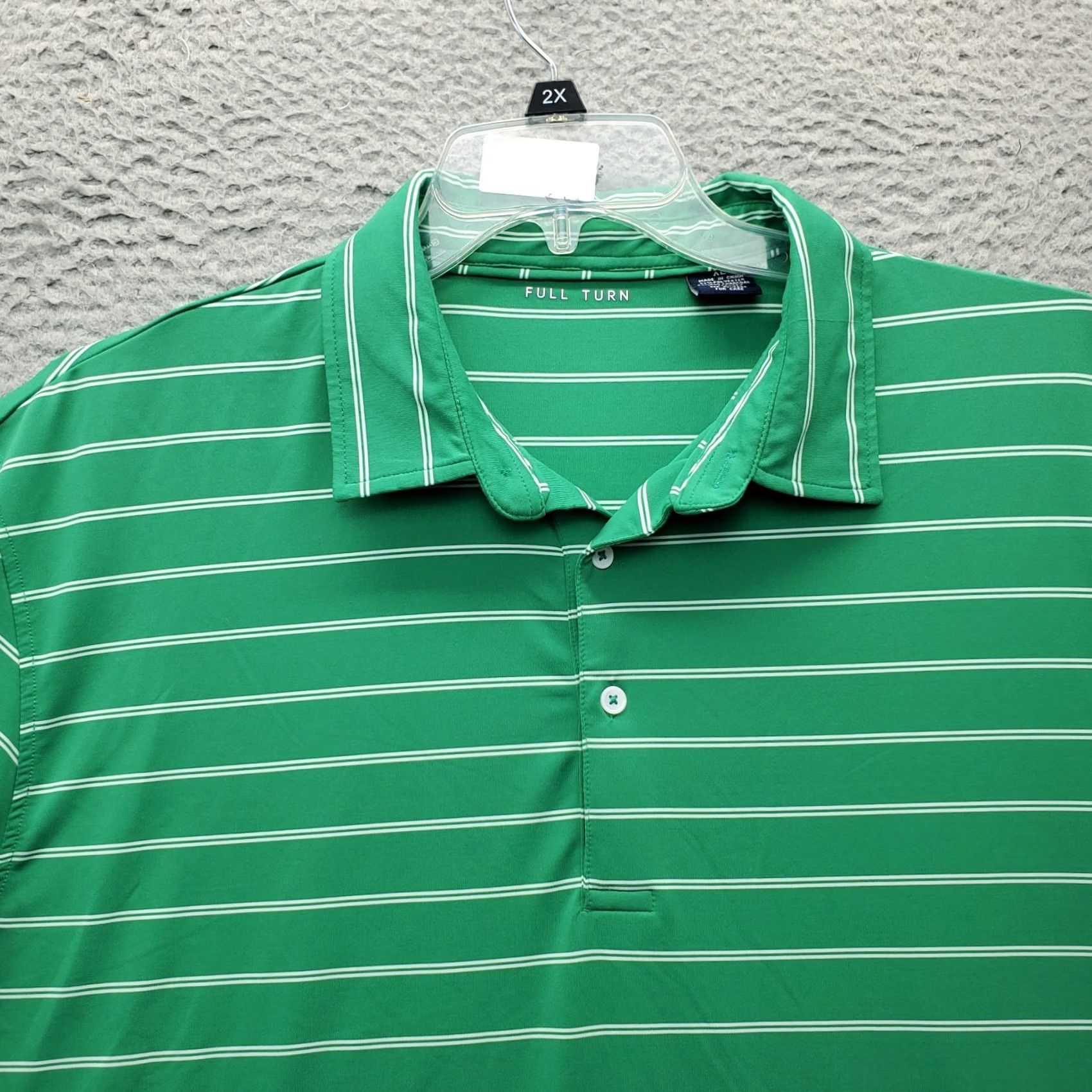Vintage Full Turn Polo Shirt Mens XL Multi Striped Performance Stretch Short Sleeve Size US XL / EU 56 / 4 - 3 Thumbnail