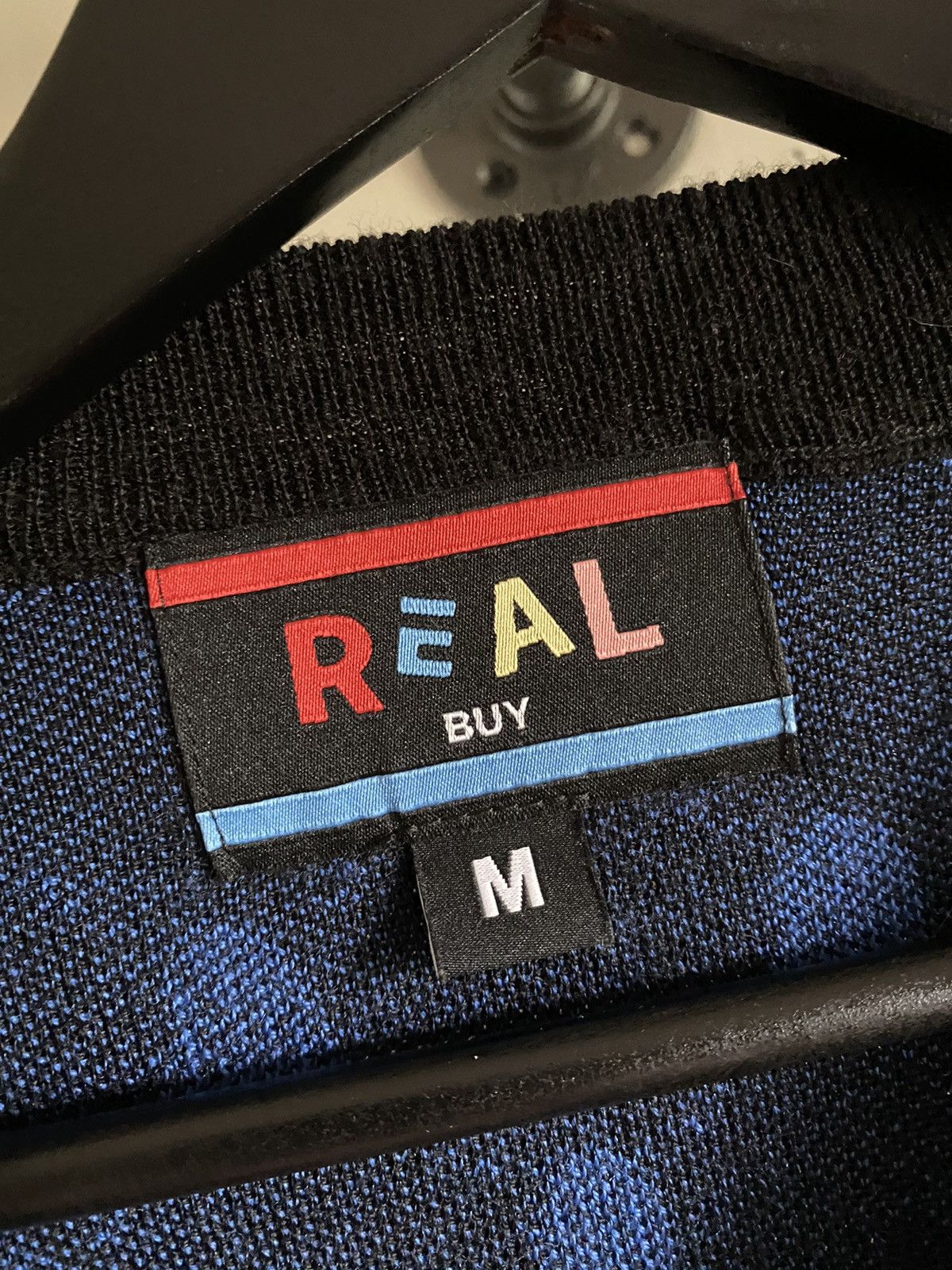 Other The Real Buy Ghost Knit Sweater in Black & Blue Size US M / EU 48-50 / 2 - 4 Thumbnail