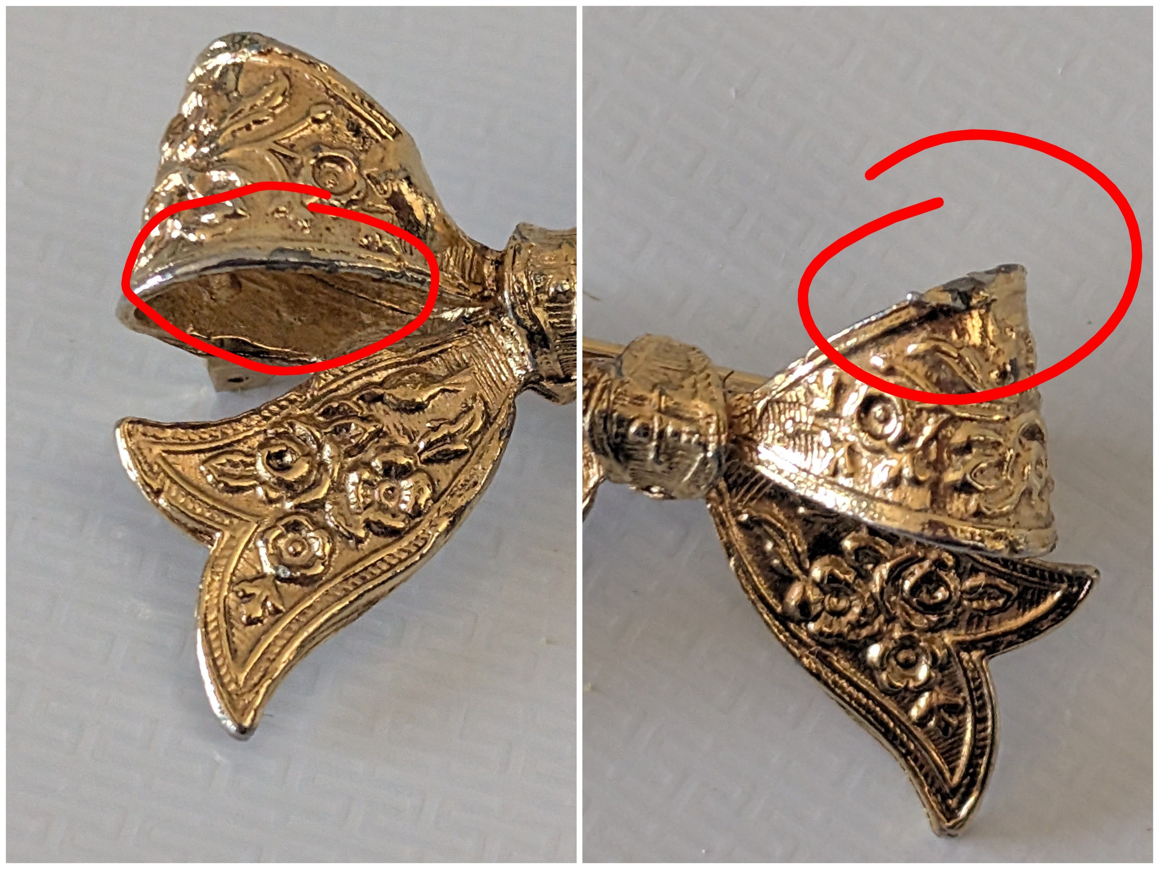 Other Carol Dauplaise Vintage Gold-Tone Filigree Bow Brooch Size ONE SIZE - 7 Thumbnail