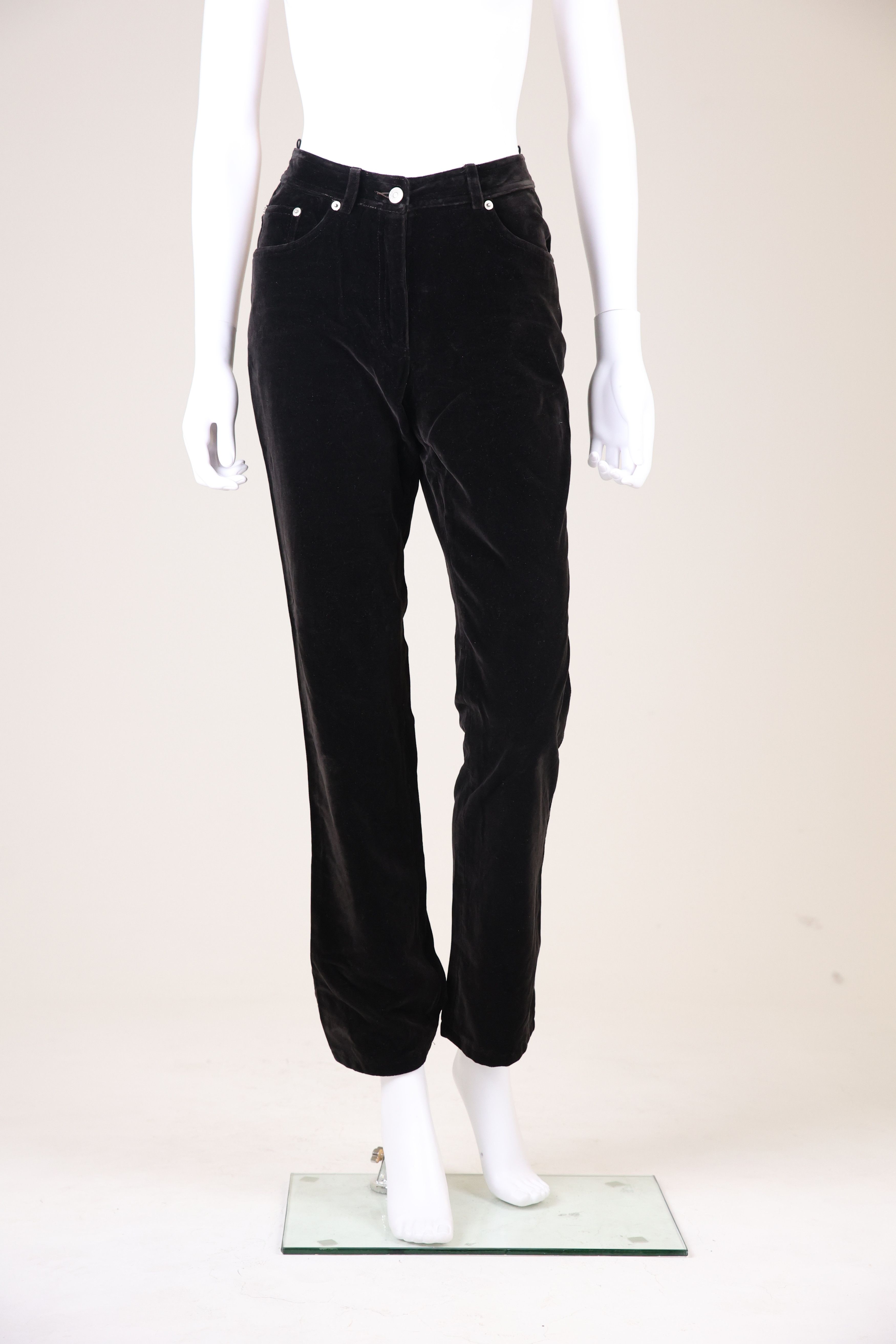 Gucci × Tom Ford F/W 1995 Bootcut Brown Velvet Pants Size 27" / US 4 / IT 40 - 1 Thumbnail