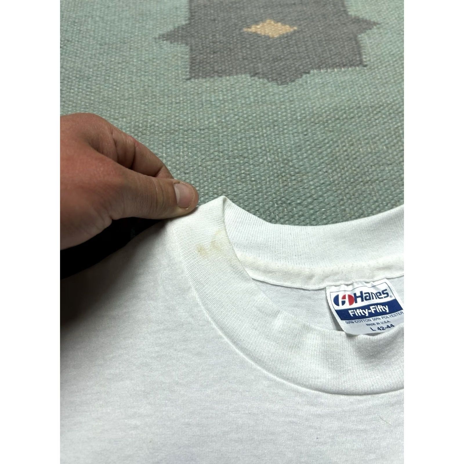 Hanes VINTAGE 80s Hanes T-Shirt graphic TDK cassette tape promo get serious large Mens Size US L / EU 52-54 / 3 - 5 Thumbnail