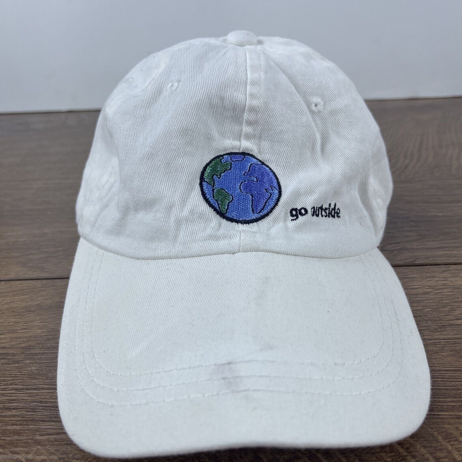 Other Go Outside Hat World Globe Hat White Hat Adjustable Adult Si Size ONE SIZE - 1 Thumbnail
