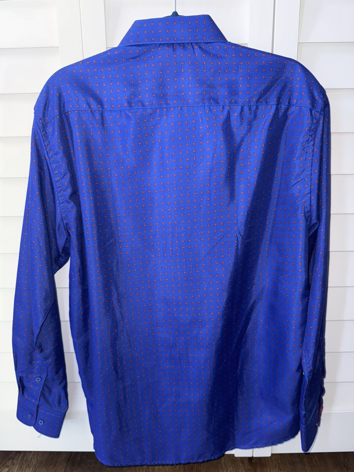 Nine West Nine West Blue Micro Dot Button-Up Shirt – Slim Fit L Size US L / EU 52-54 / 3 - 5 Thumbnail