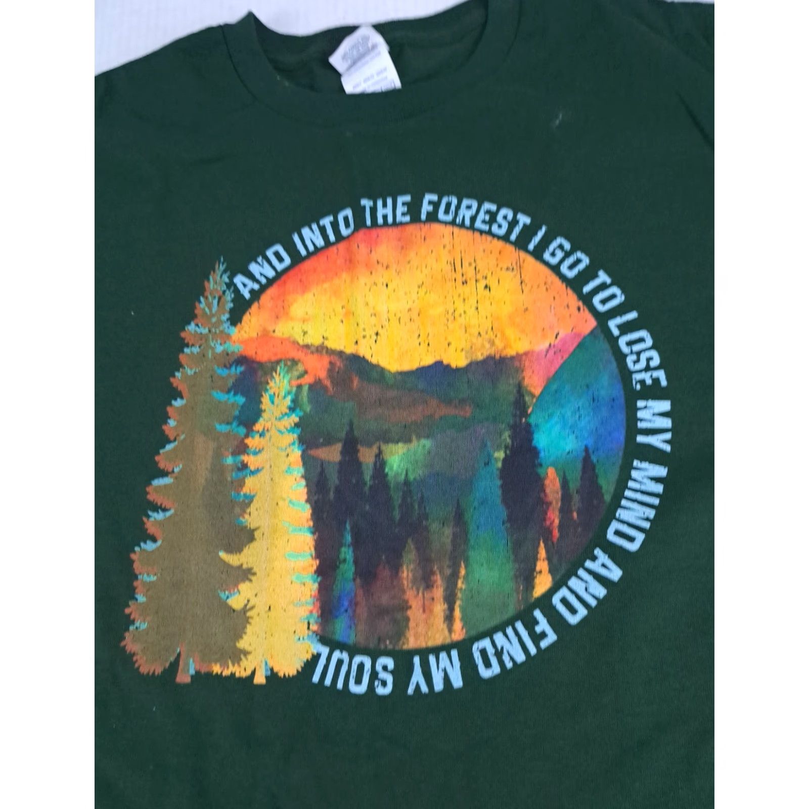 Delta VINTAGE Delta Pro Weight T-Shirt Long Sleeve 90s Camping Green XL Unisex Adults Mens Womens Size US XL / EU 56 / 4 - 4 Thumbnail