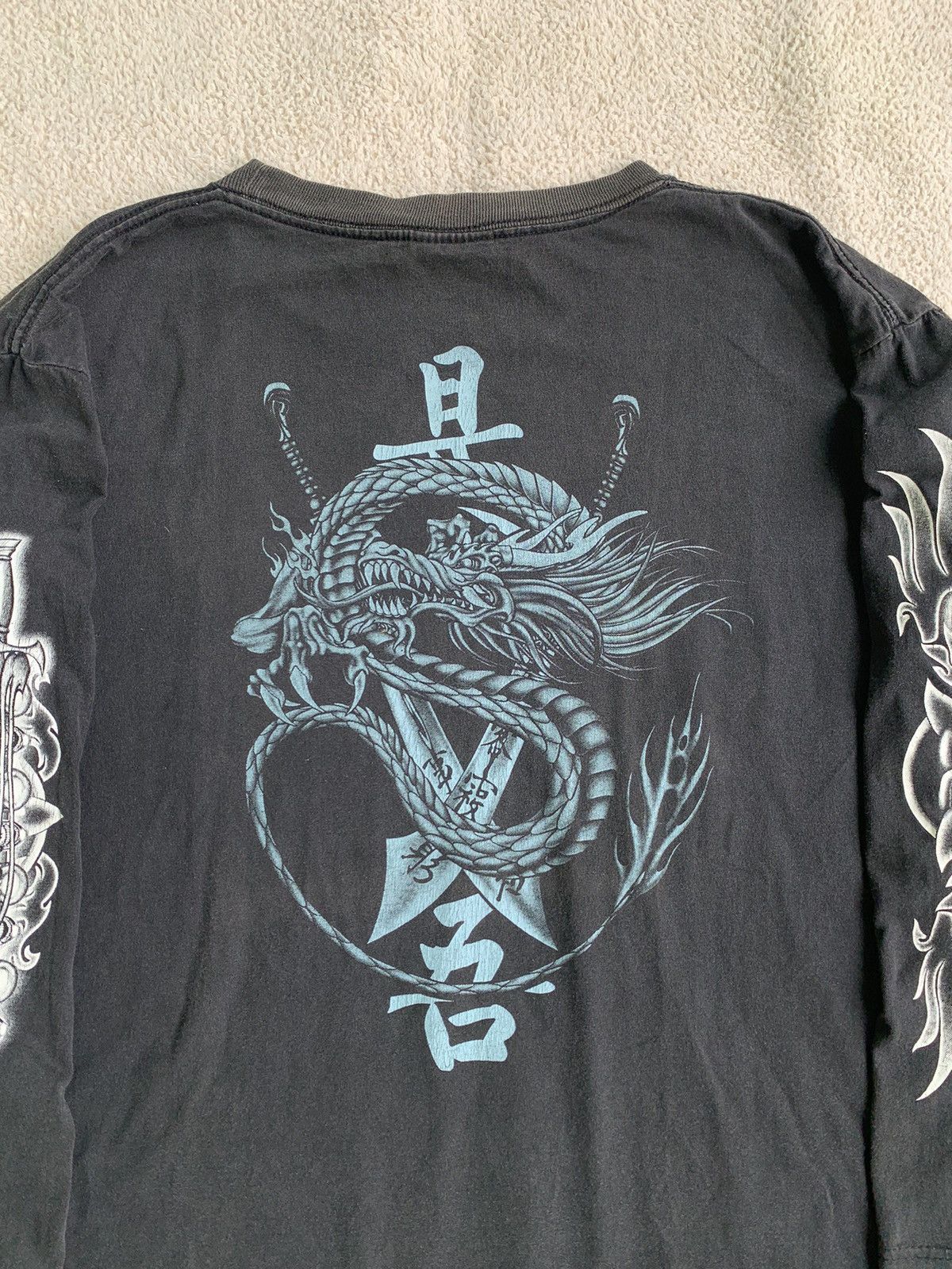 If Six Was Nine × Japanese Brand × Le Grande Bleu (L.G.B.) VTG Dragon Poem Long Sleeve T Shirt Size US L / EU 52-54 / 3 - 4 Thumbnail