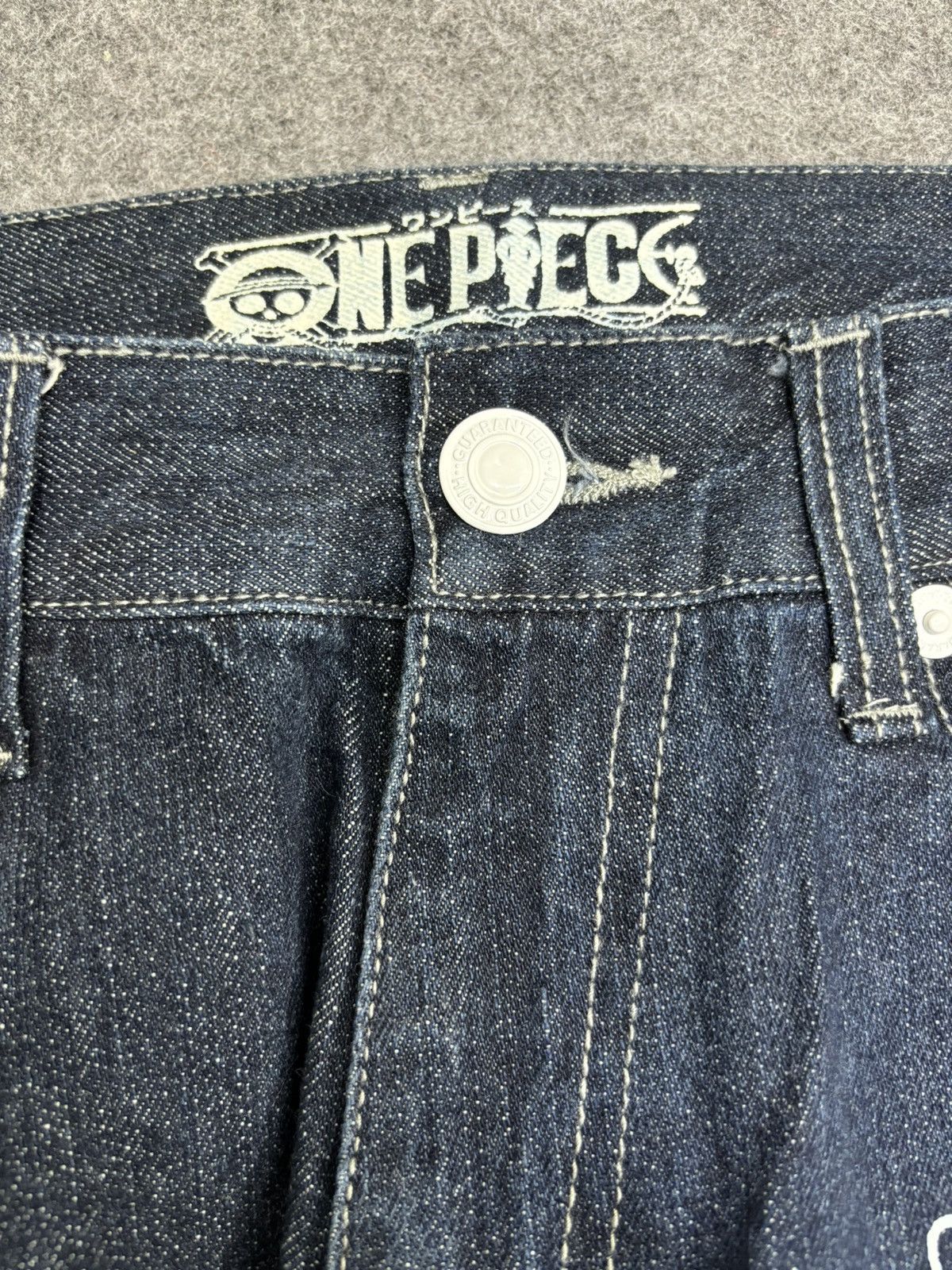 Anime 💥Anime Lover Style💥One Piece Pirate Lfe Relaxed Denim F547 Size US 34 / EU 50 - 3 Thumbnail