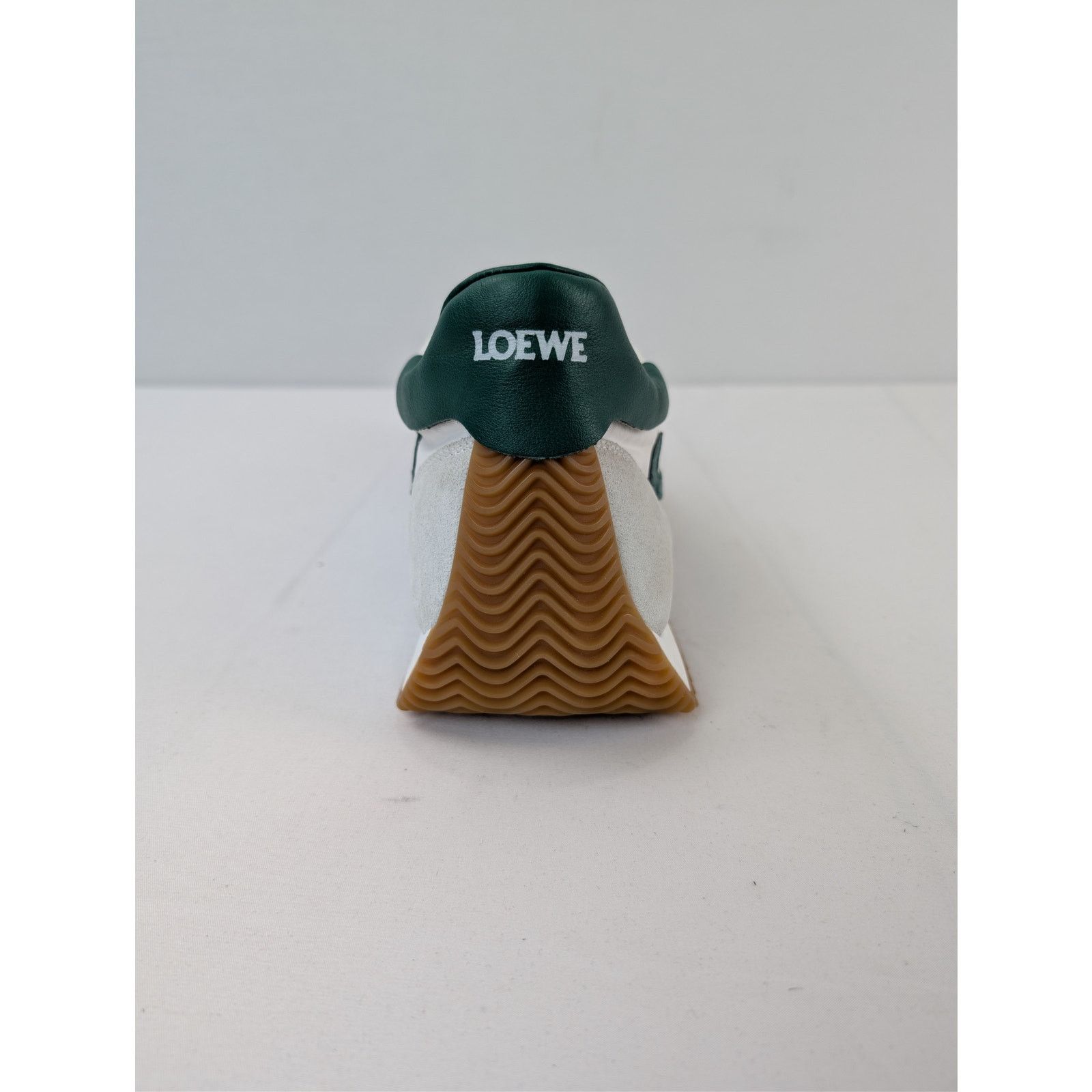 Loewe o1rshd1 Nylon Suede Flow Runner Sneakers in White/Dark Green Size US 10 / EU 43 - 15 Thumbnail