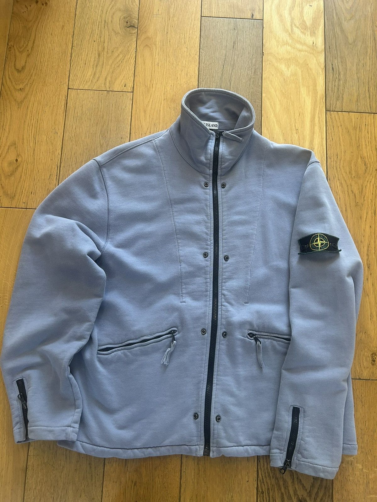 Stone Island Stone Island SS1996 Lilac Full-Zip Sweatshirt Size US L / EU 52-54 / 3 - 1 Thumbnail