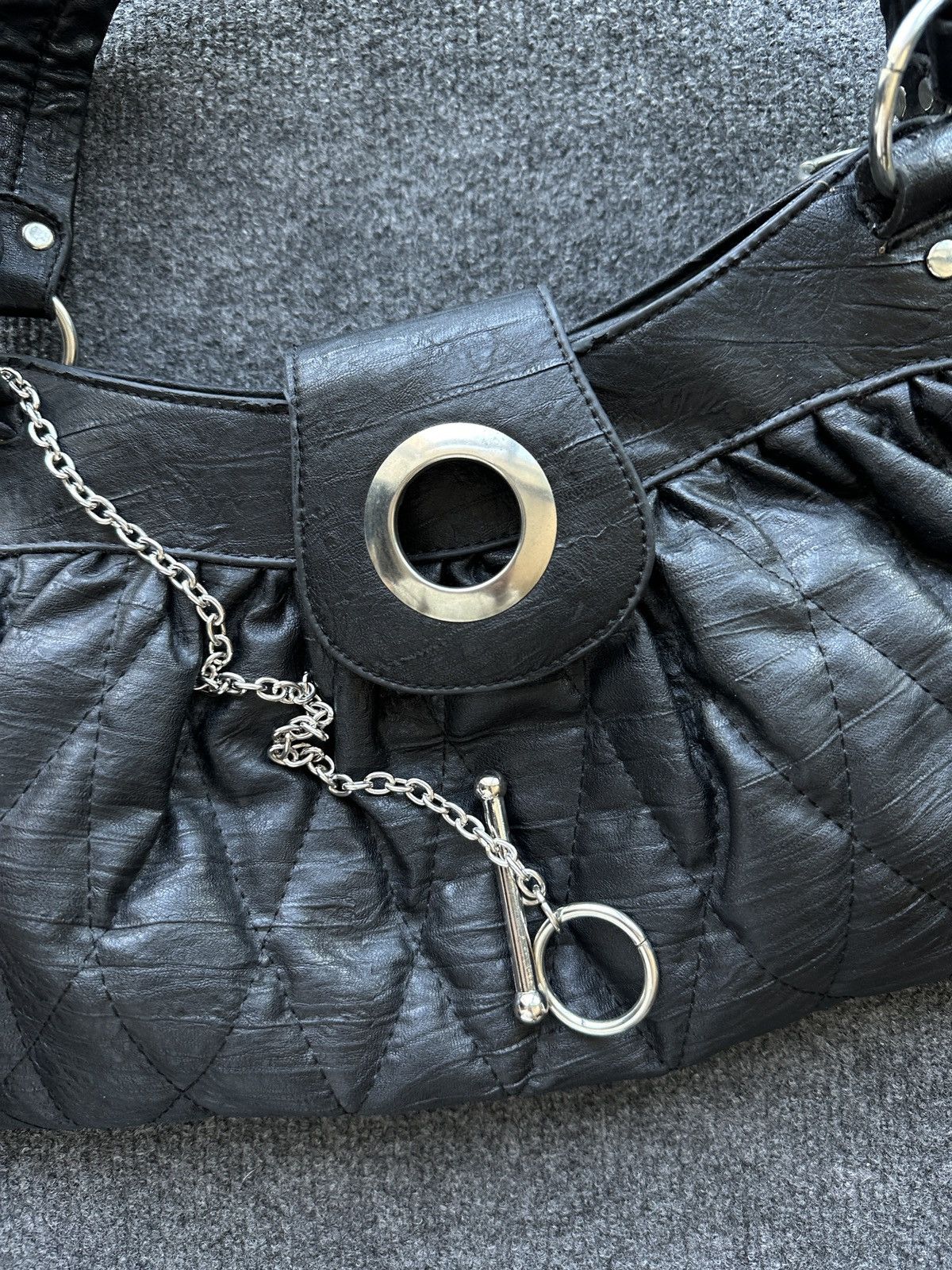 Other 🚨Y2K AVANT-GARDE 🚨mesh silver Japan style hand bag Y2K 90s Size ONE SIZE - 3 Thumbnail